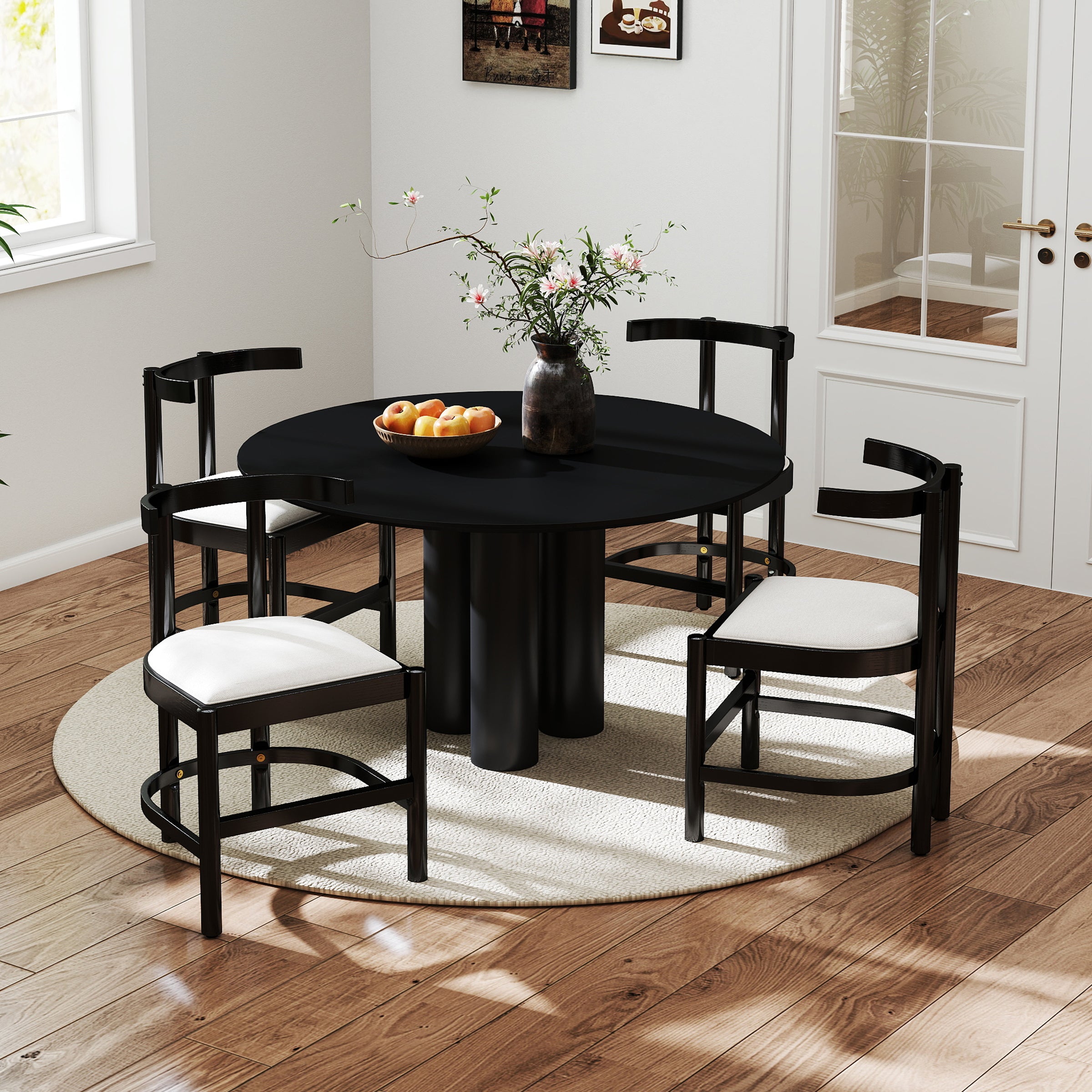 Janoray Wood Curve Back Dining Chairs Set of 2- XX036DC