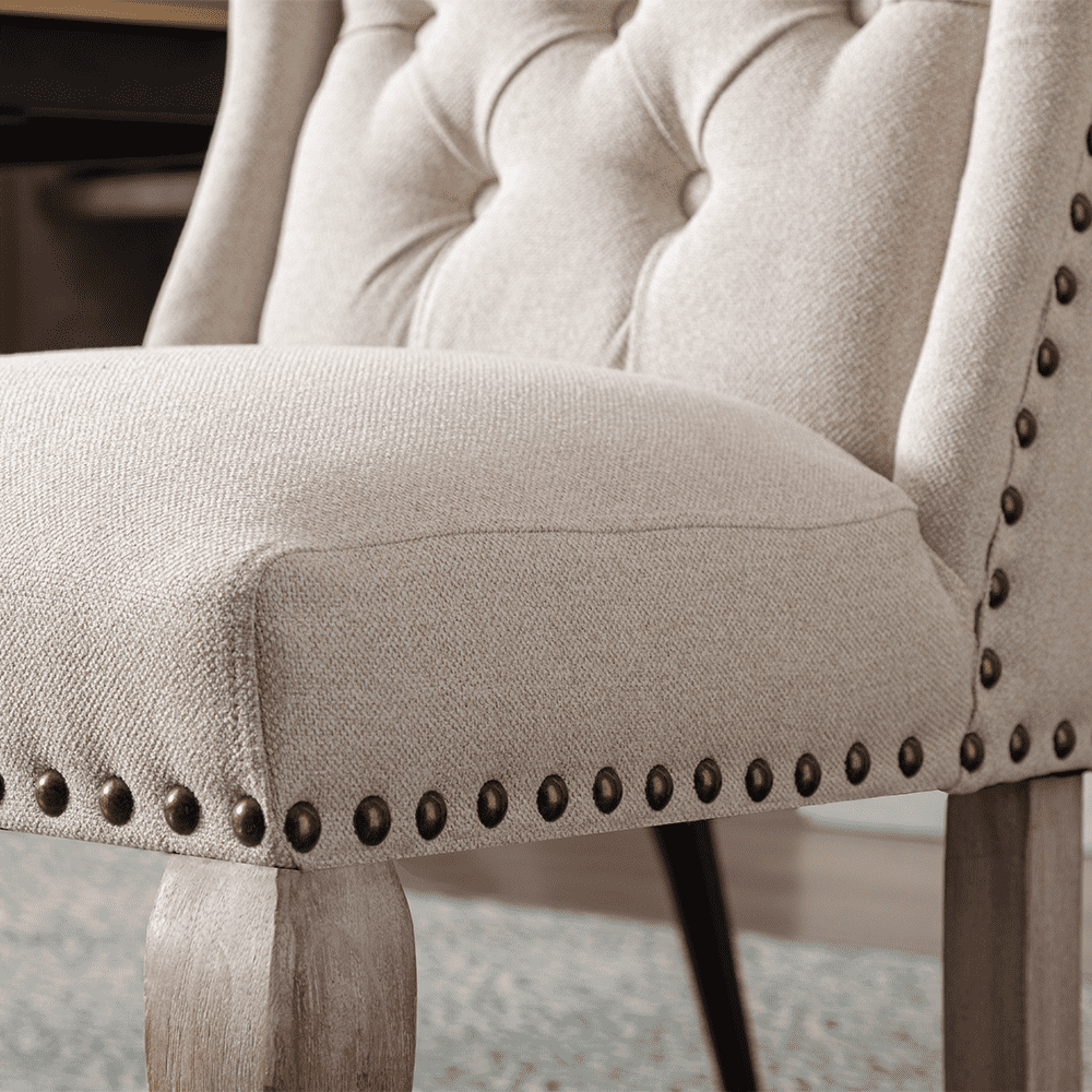 Kmax Parsons Linen Dining Chairs Set of 2 - 1296DC