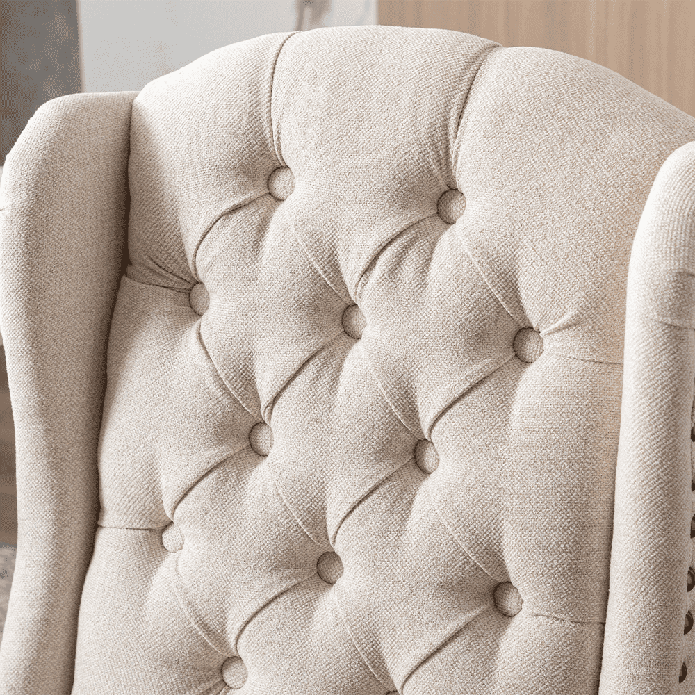 Kmax Parsons Linen Dining Chairs Set of 2 - 1296DC