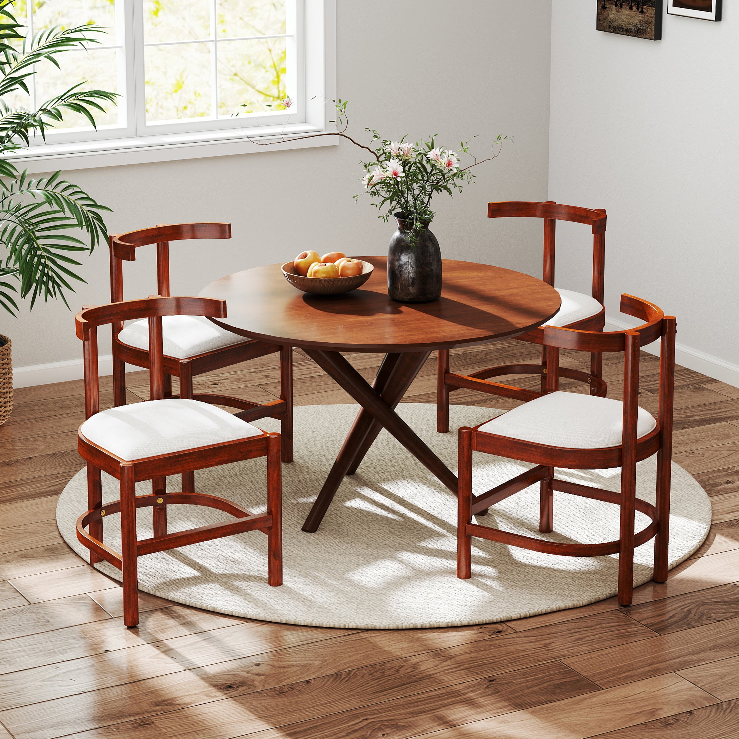 Janoray Wood Curve Back Dining Chairs Set of 2- XX036DC