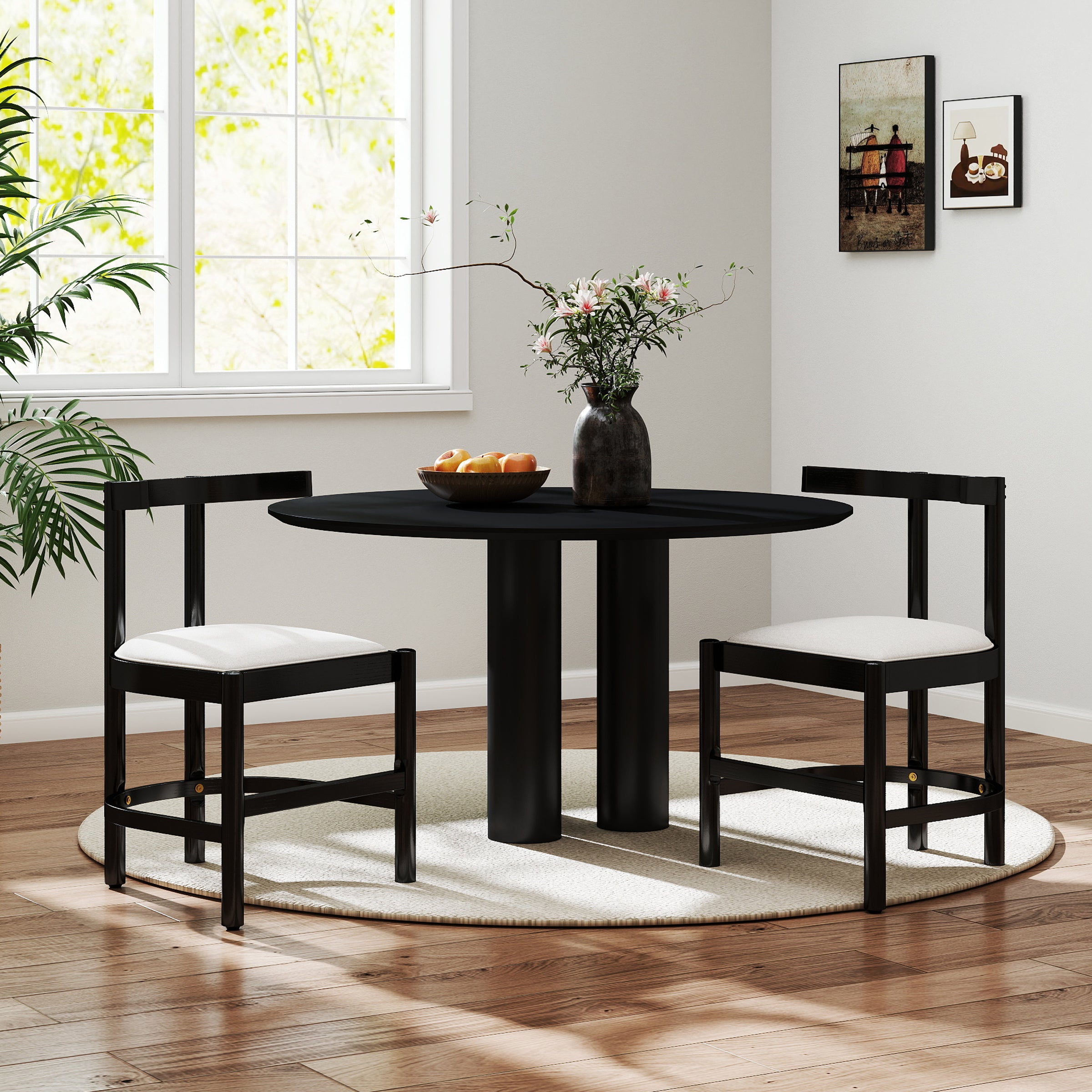 Janoray Wood Curve Back Dining Chairs Set of 2- XX036DC