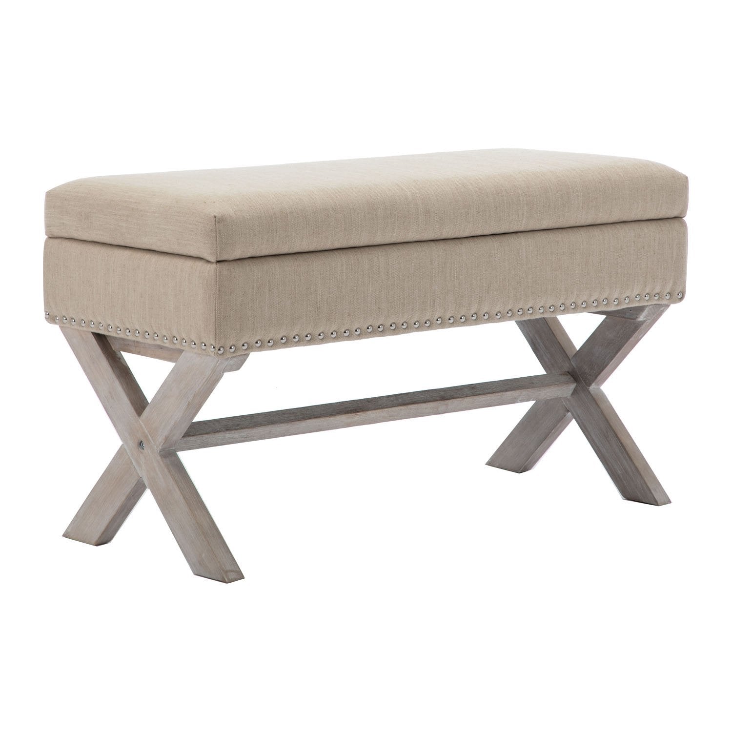 Kmax Fabric Storage Upholstered Entryway Bench - 7868BH