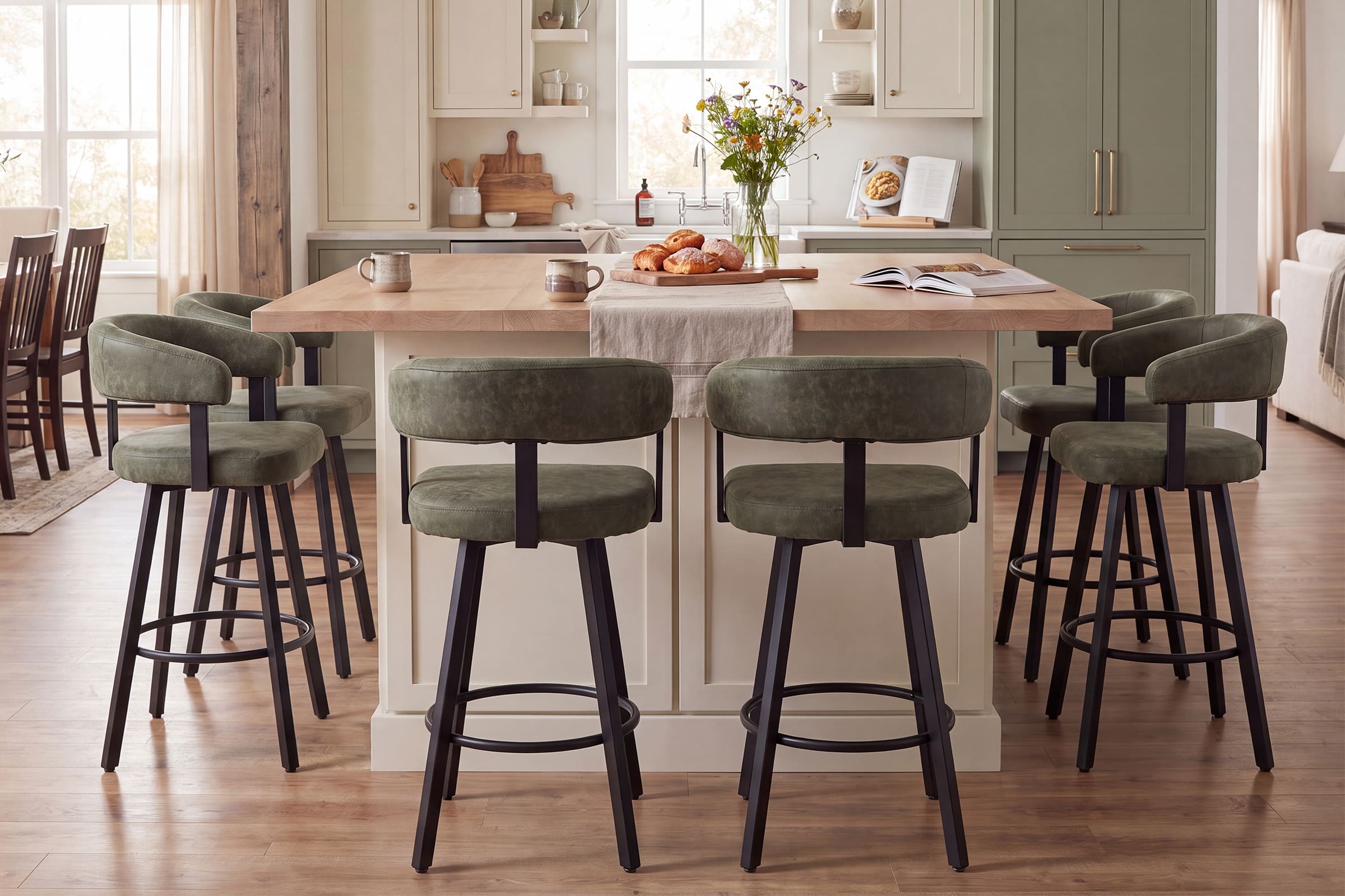 chairus PU Leather Bar Stools  for Kitchen