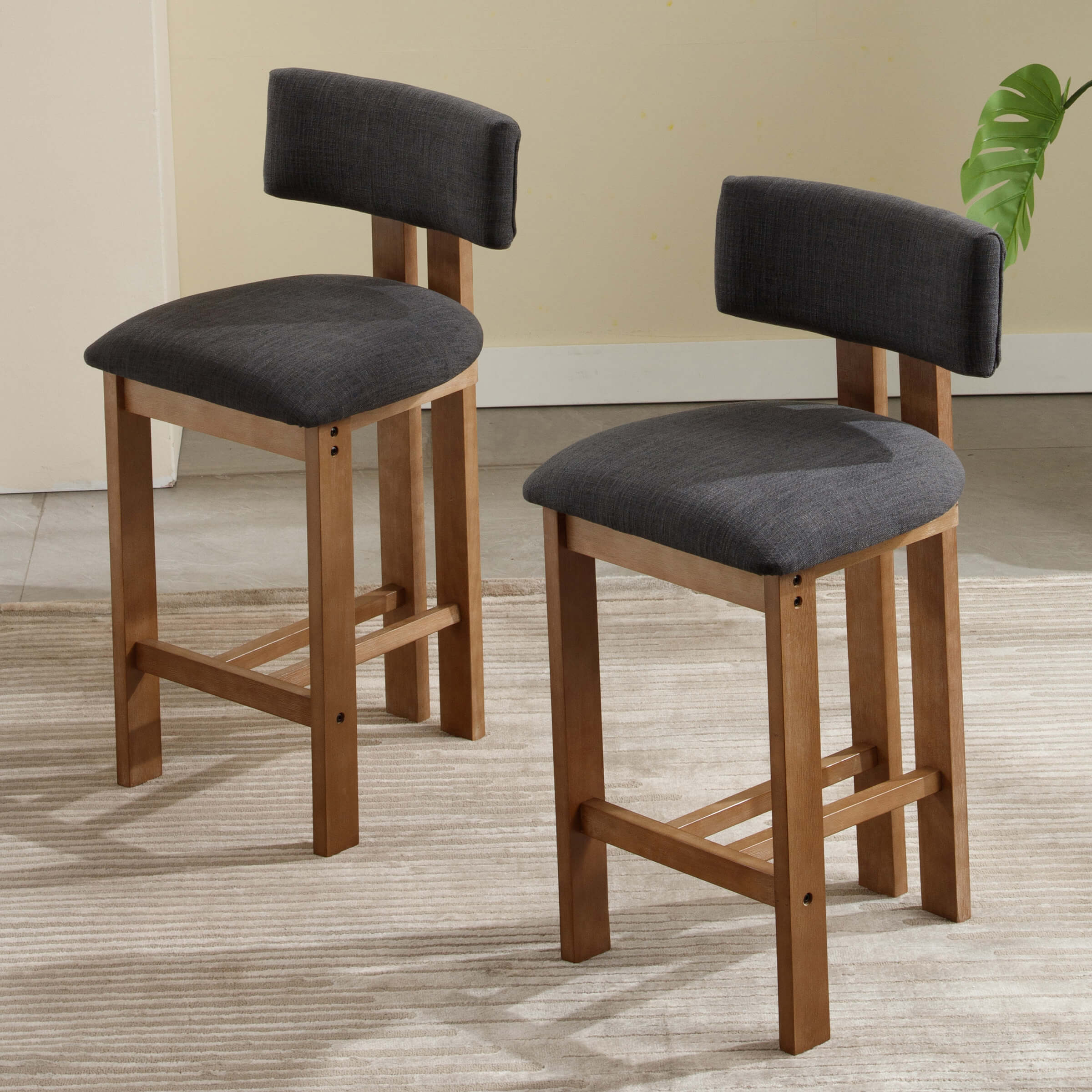 EALSON 26" Farmhouse Counter Stools Set of 2 - 5812CS