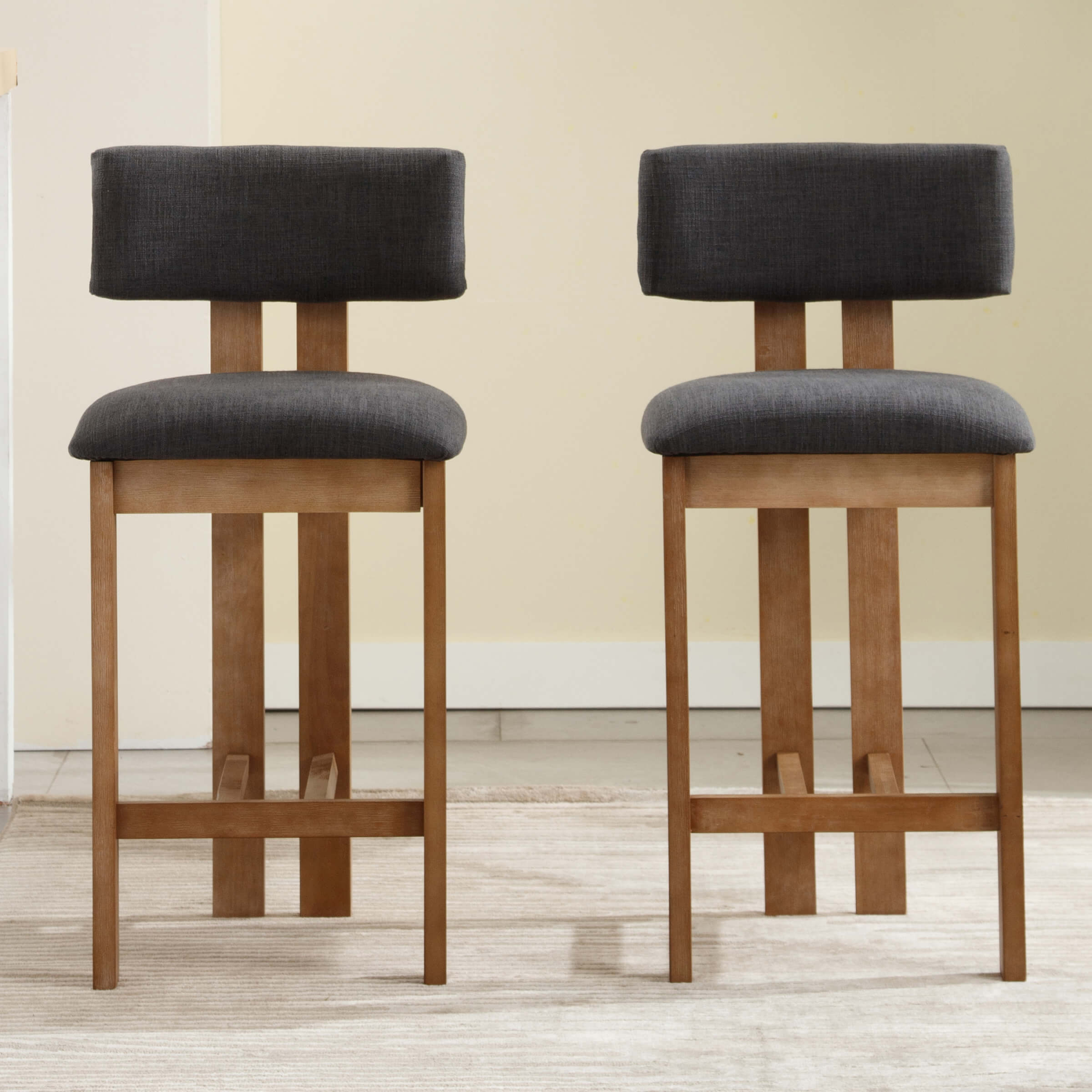 EALSON 26" Farmhouse Counter Stools Set of 2 - 5812CS