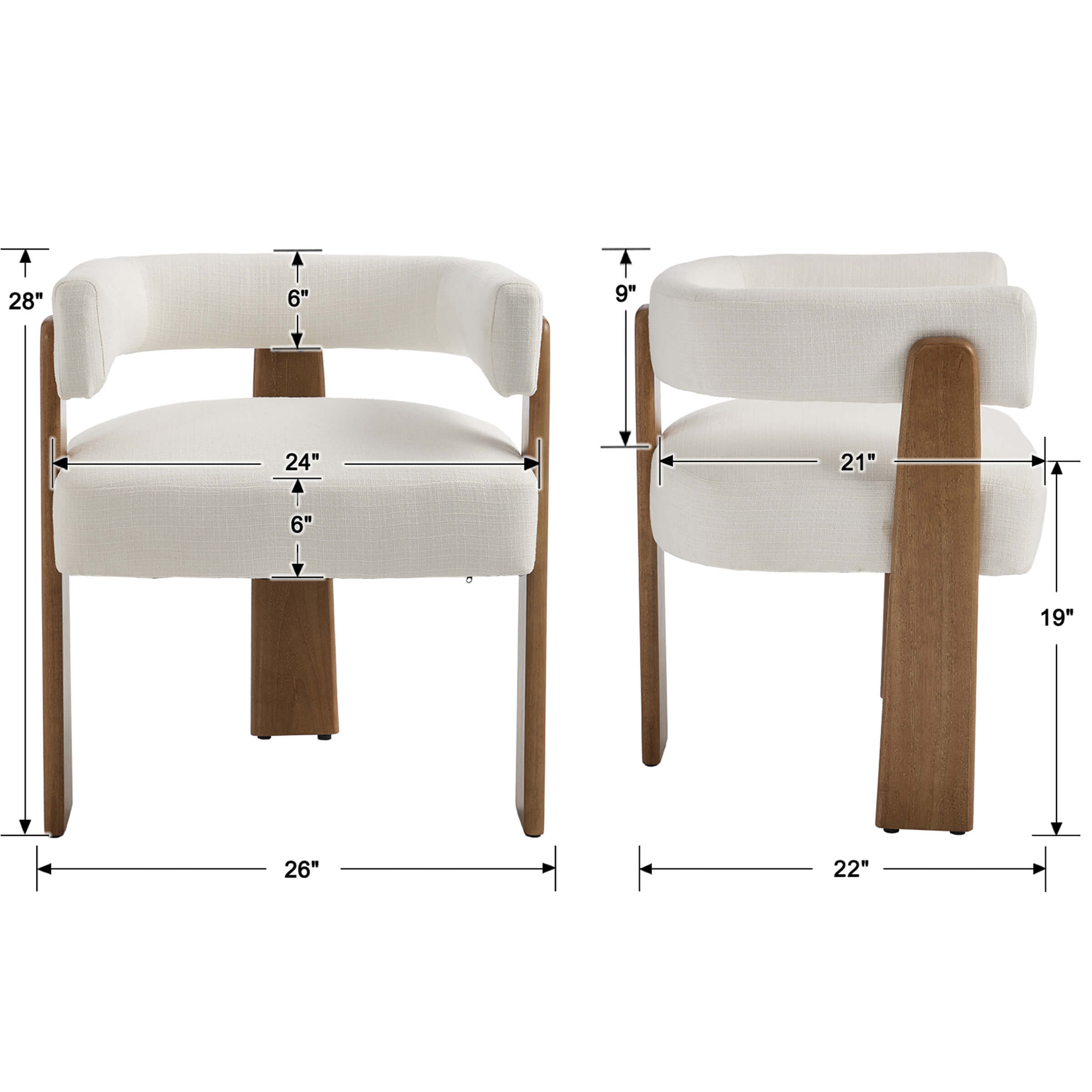 KMAX Barrel Dining Chairs - 10179DC