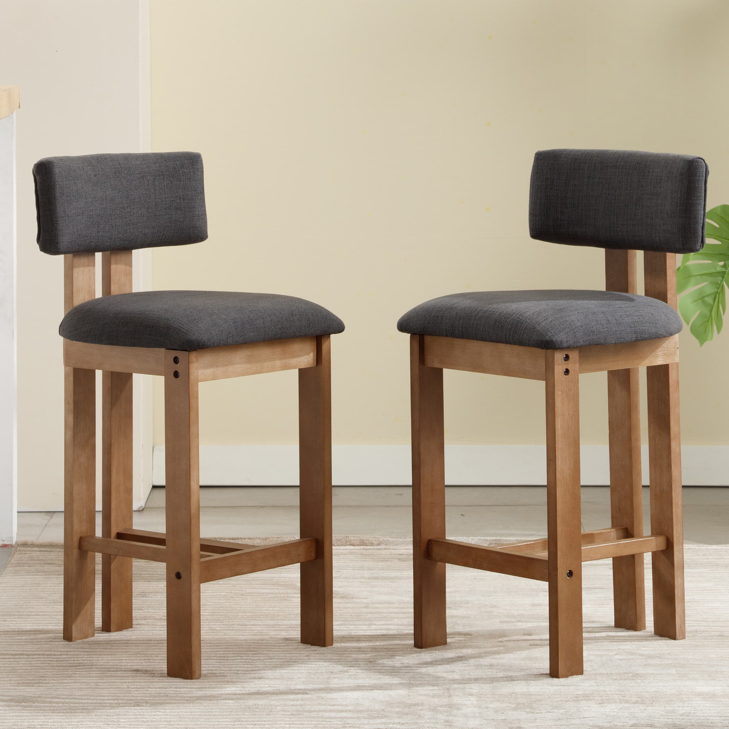 EALSON 26" Farmhouse Counter Stools Set of 2 - 5812CS