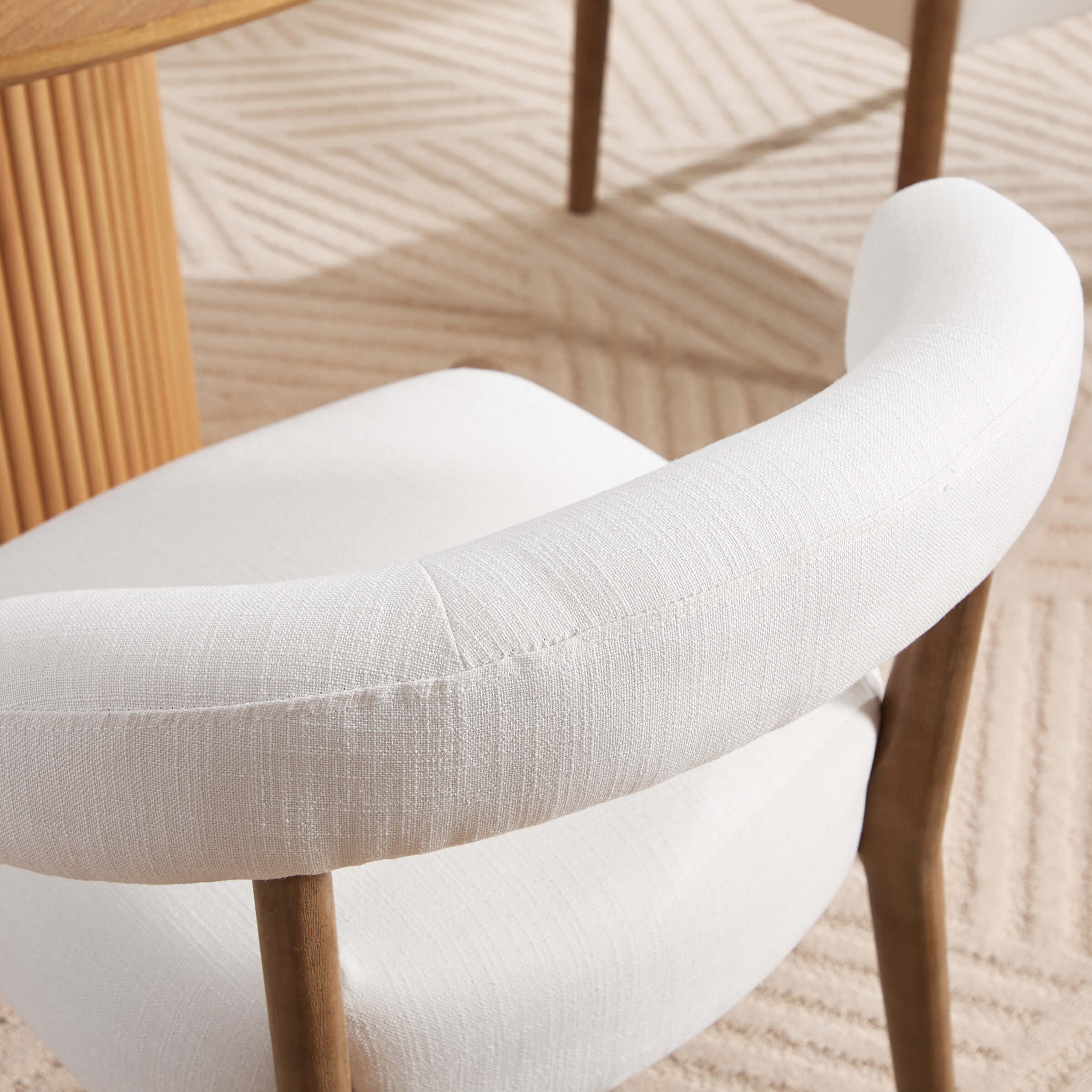 Curved Open Back Kitchen Chairs Set of 2 - 10077DC