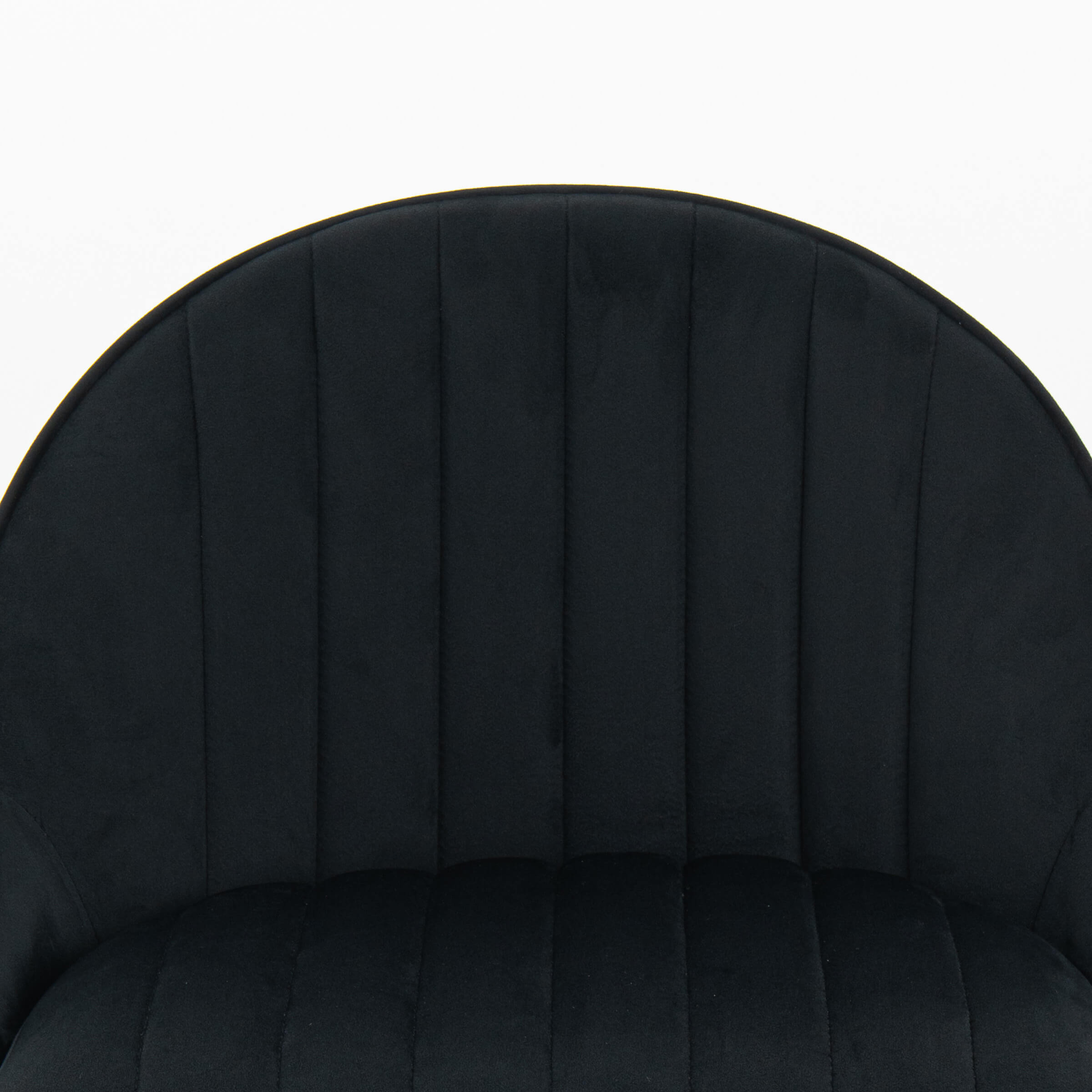 Close-up navy blue velvet seat back