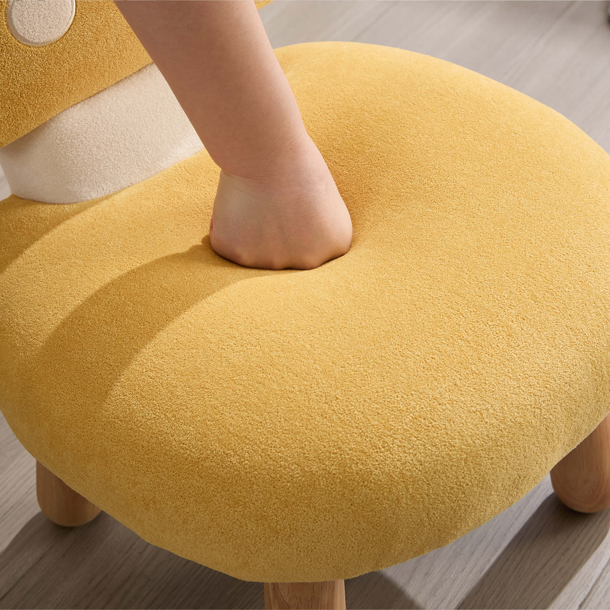 KMAX Soft Mushroom Shape Chenille Kids Chair - 4010DC