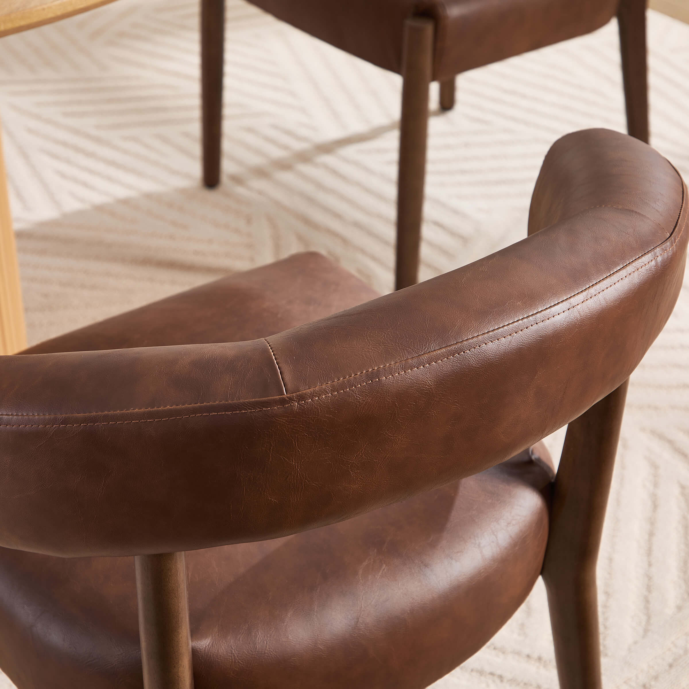 Curved Open Back Kitchen Chairs Set of 2 - 10077DC