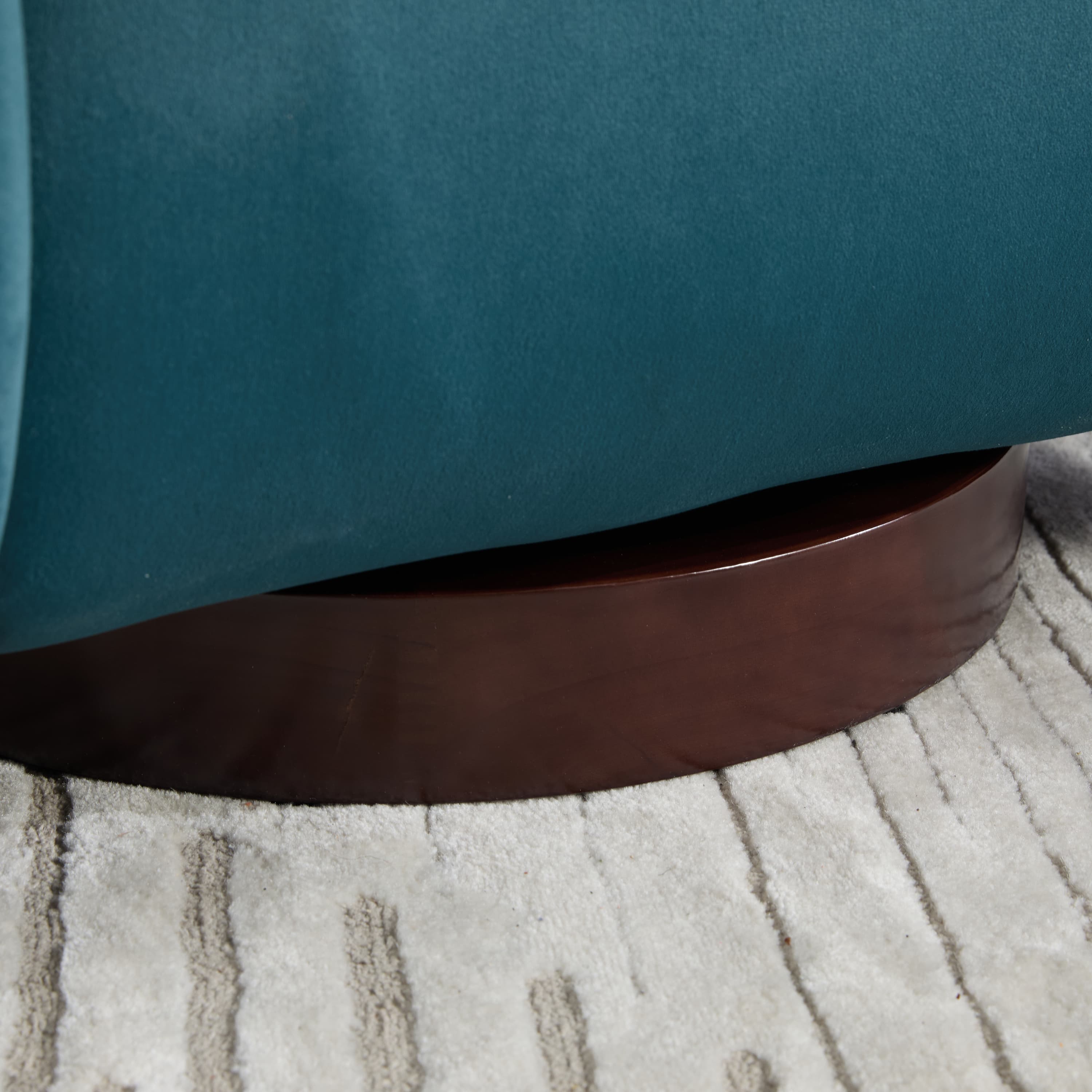 Velvet Pumpkin 360° Swivel Barrel Accent Chair