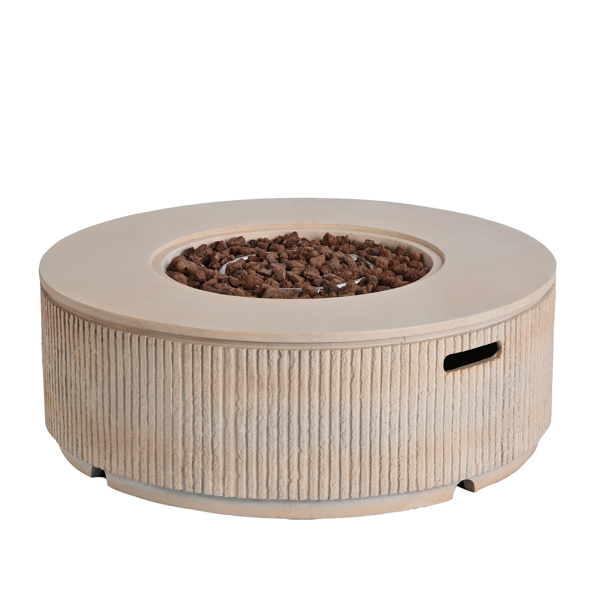 38" MGO Round Propane Fire Pit with Vertical Stripe