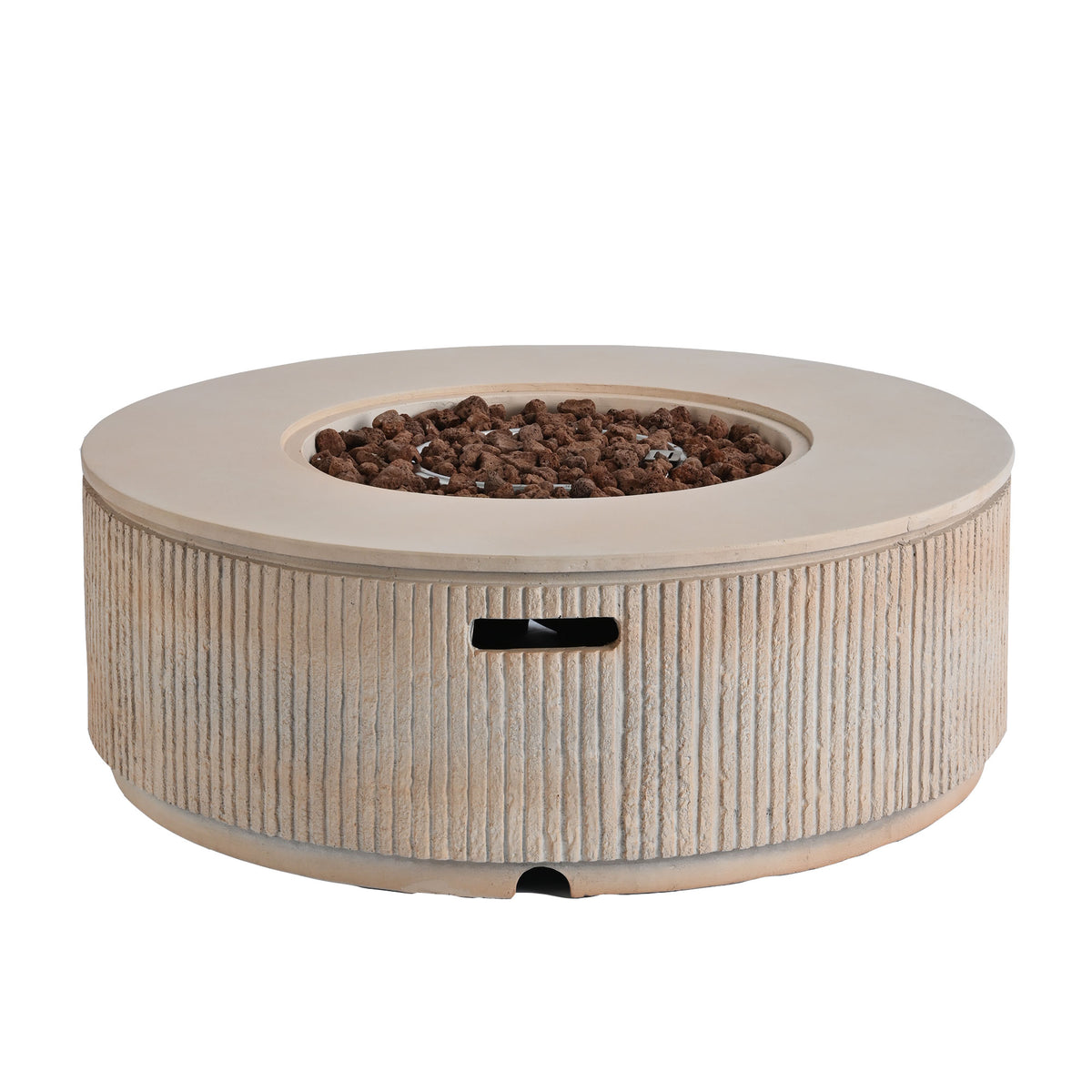 38" MGO Round Propane Fire Pit with Vertical Stripe