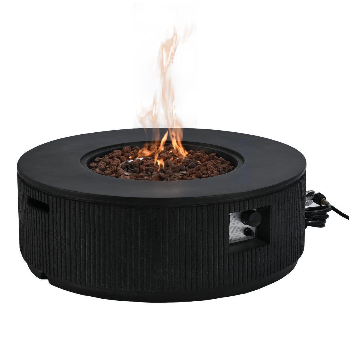 38" MGO Round Propane Fire Pit with Vertical Stripe