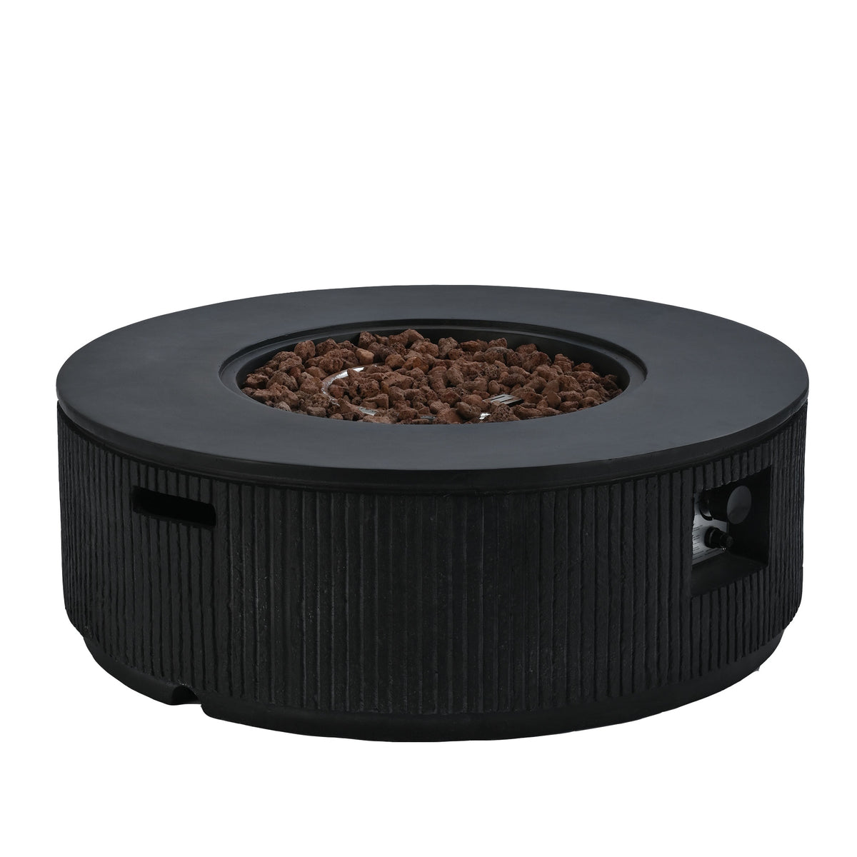 38" MGO Round Propane Fire Pit with Vertical Stripe