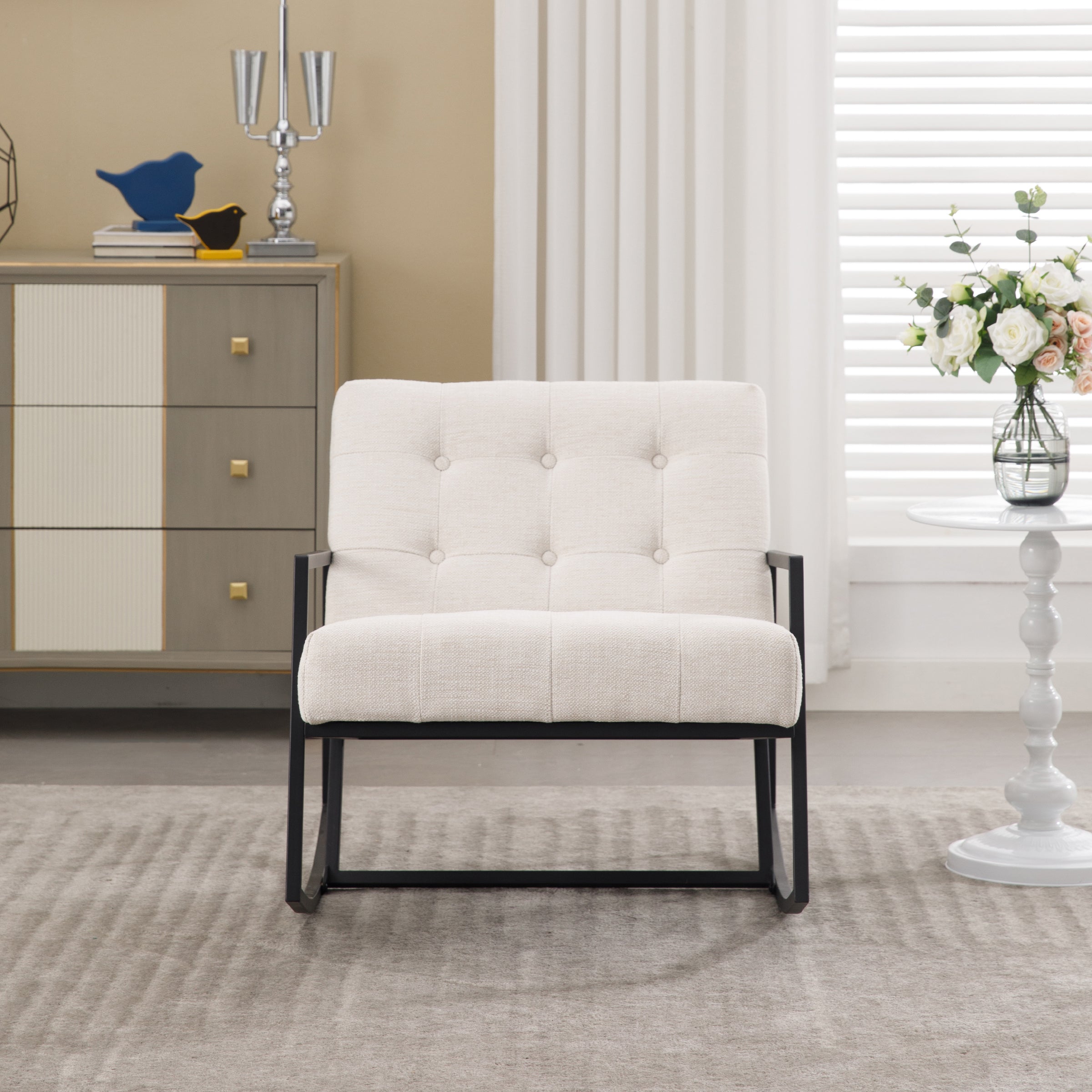 VESCASA Linen Rocking Recliner Chair 1 PCS - 3935RC