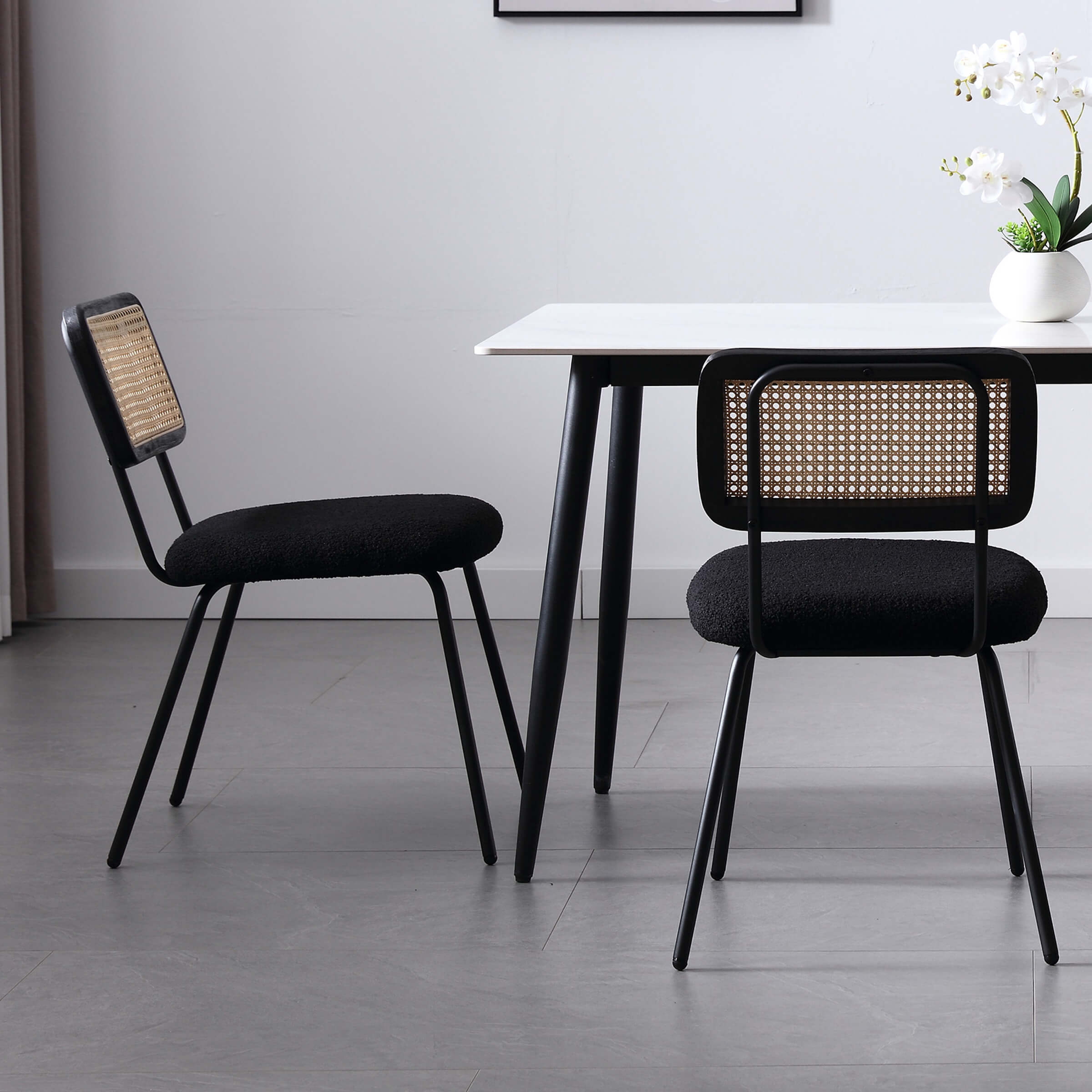 EALSON Rattan Back Dining Chairs - 5343DC