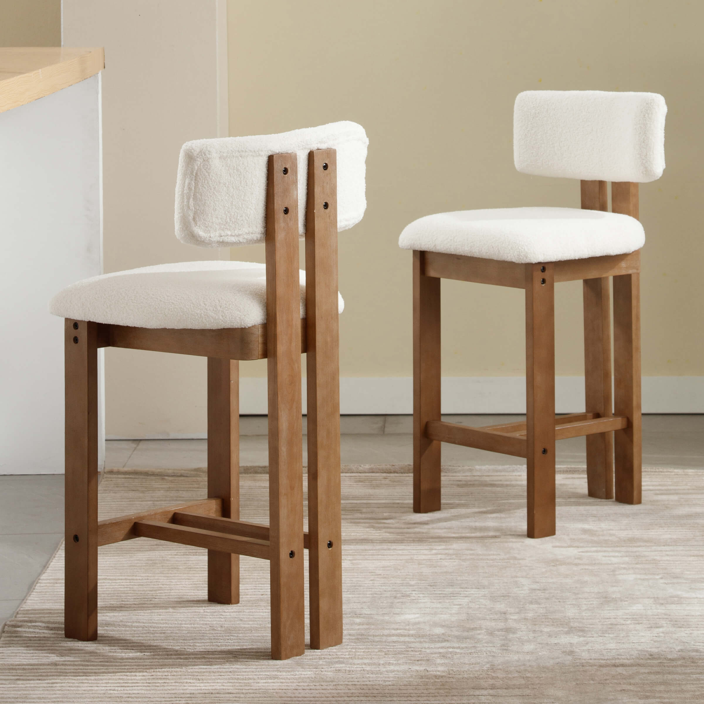 EALSON 26" Farmhouse Counter Stools Set of 2 - 5812CS