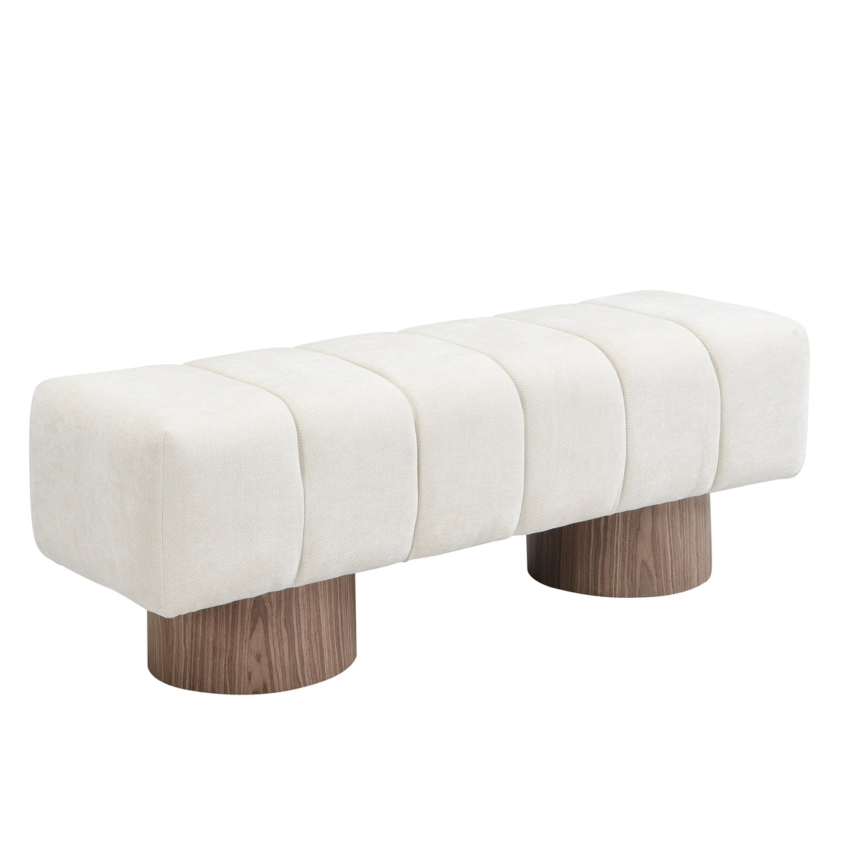 50" L Chenille Upholstered Bench