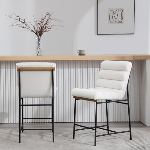 ROCITY 25”H Armless Upholstered Counter Stools Set of 2 - 5793CS