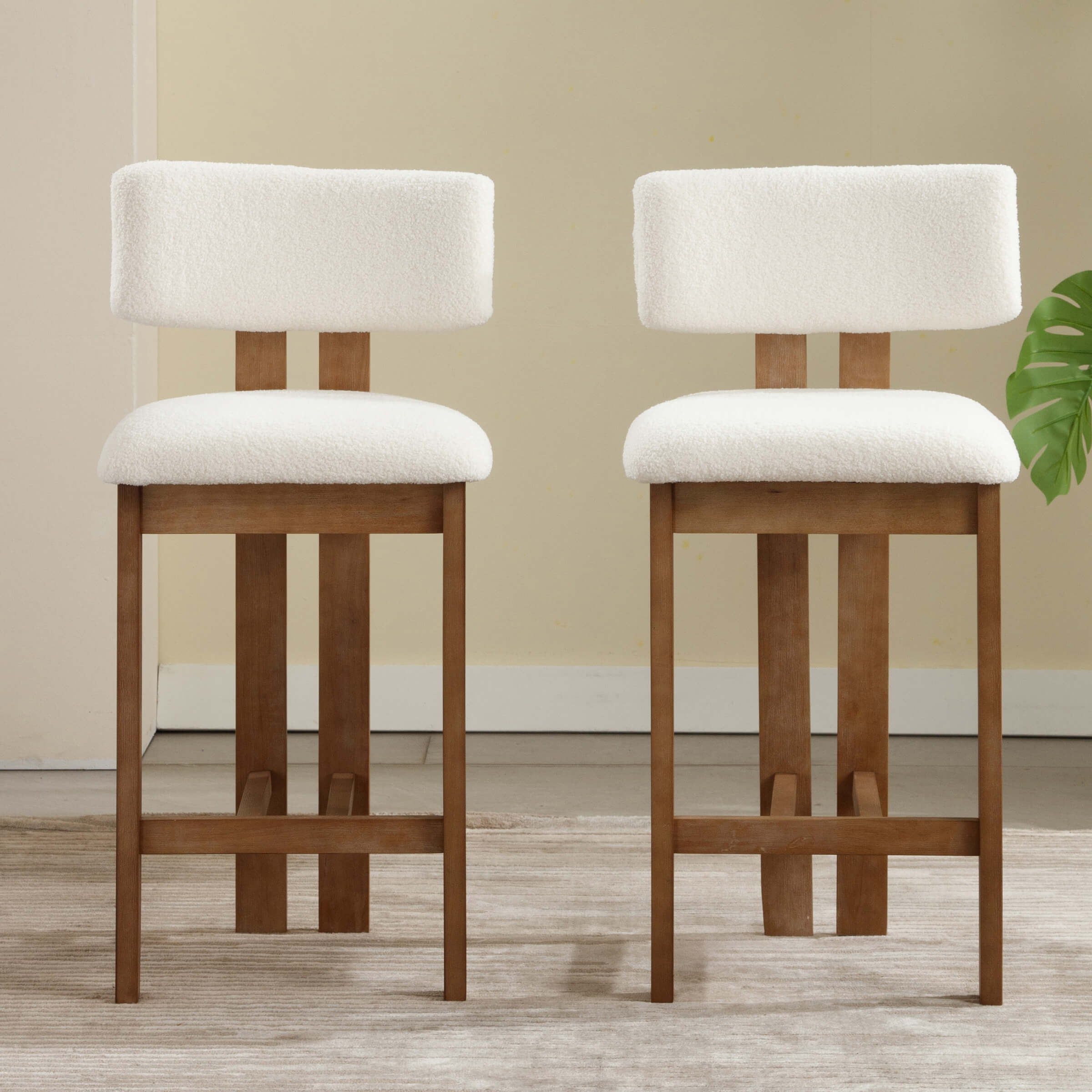 EALSON 26" Farmhouse Counter Stools Set of 2 - 5812CS