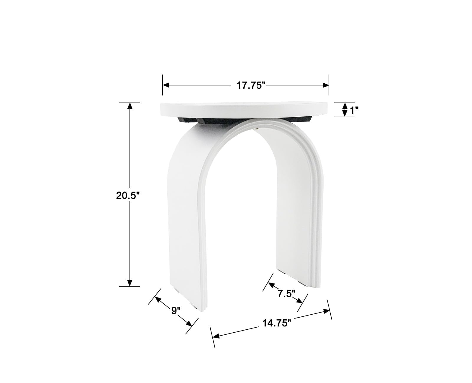 Kmax 17.7”W Modern Round Side Table - 00023ST
