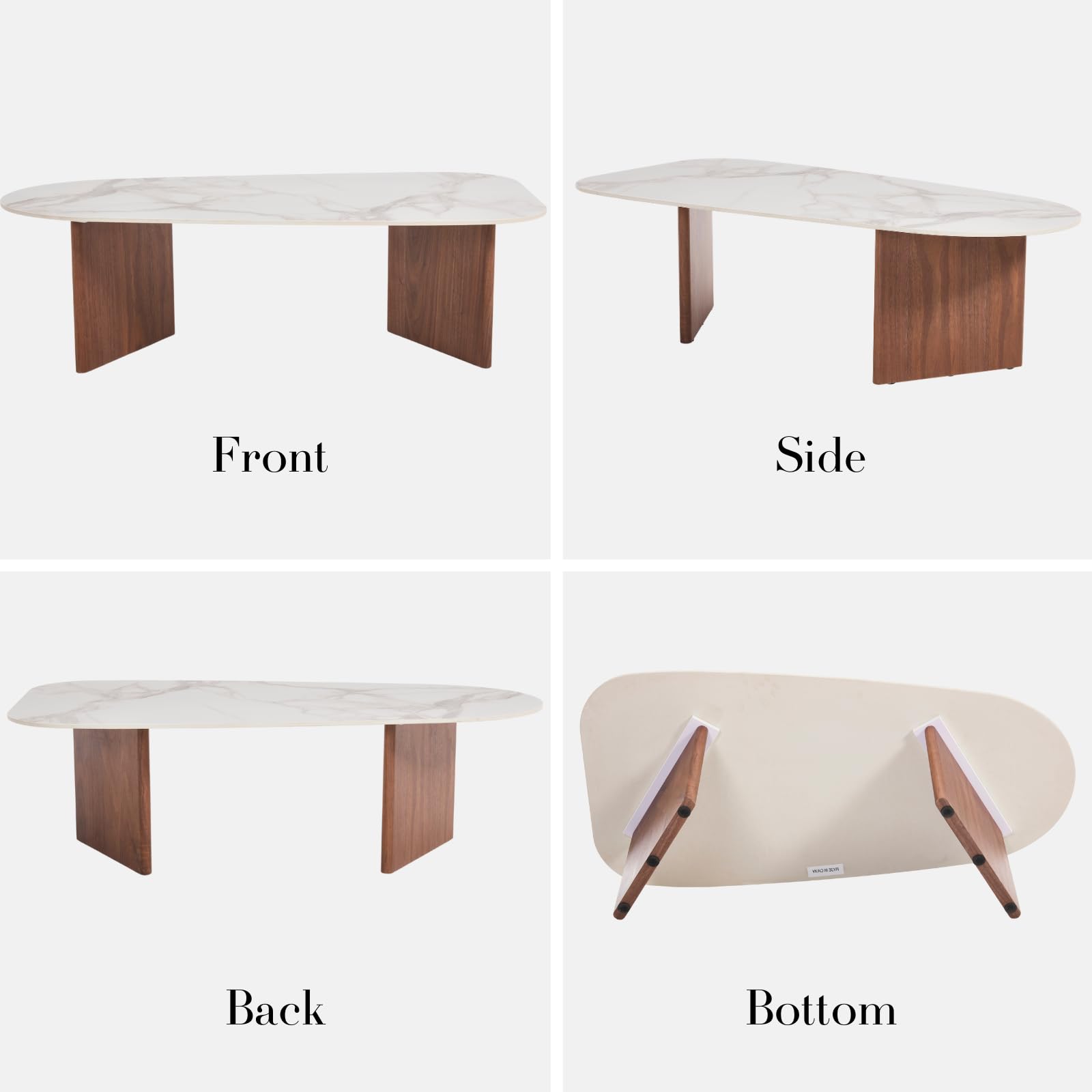 ROCITY Solid Wood Irregular-Shaped Coffee Table - XX150CT