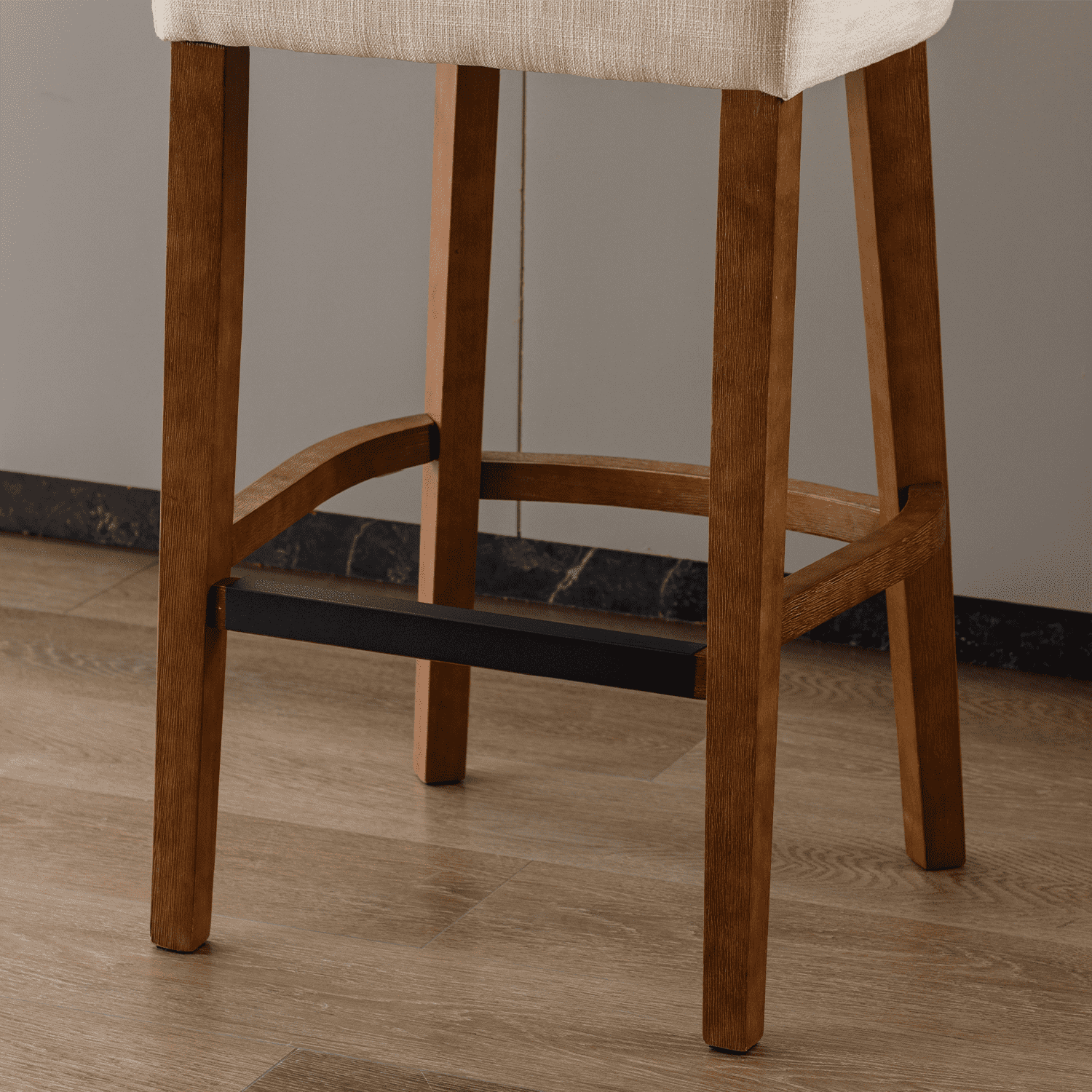 VESCASA 26"-30"H Wood Frame Counter Bar Stools Set of 2 - 5721