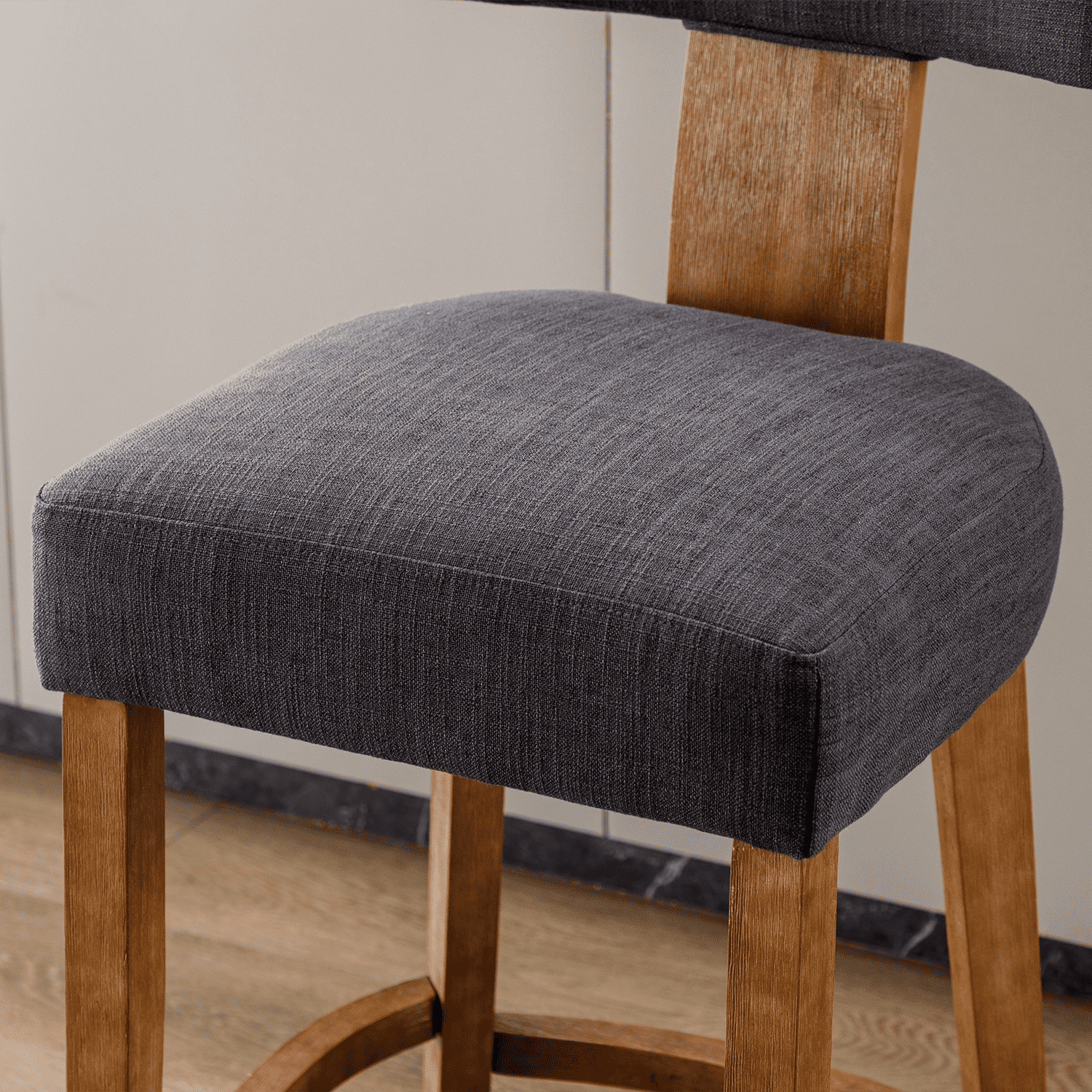 VESCASA 26"-30"H Wood Frame Counter Bar Stools Set of 2 - 5721