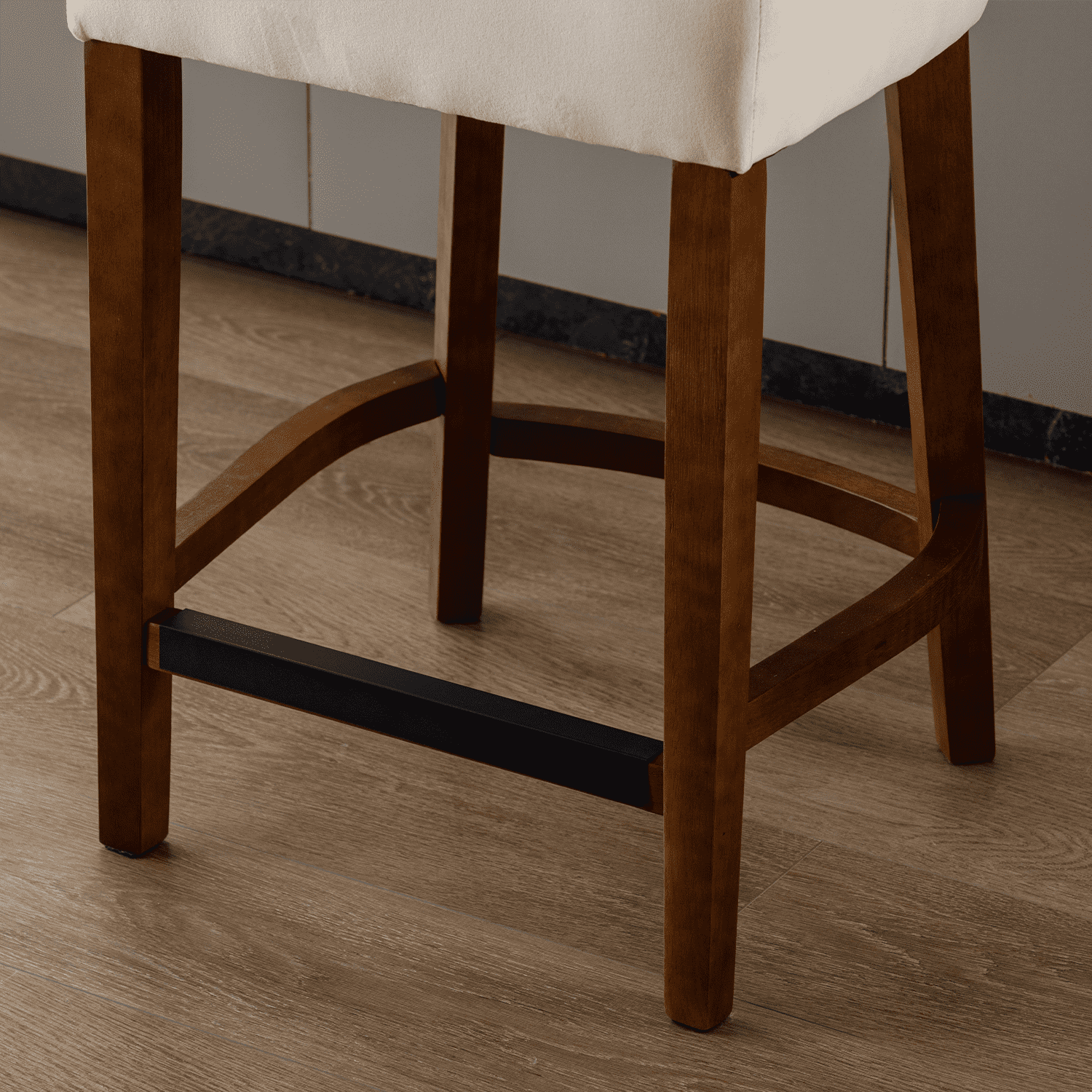 VESCASA 26"-30"H Wood Frame Counter Bar Stools Set of 2 - 5721