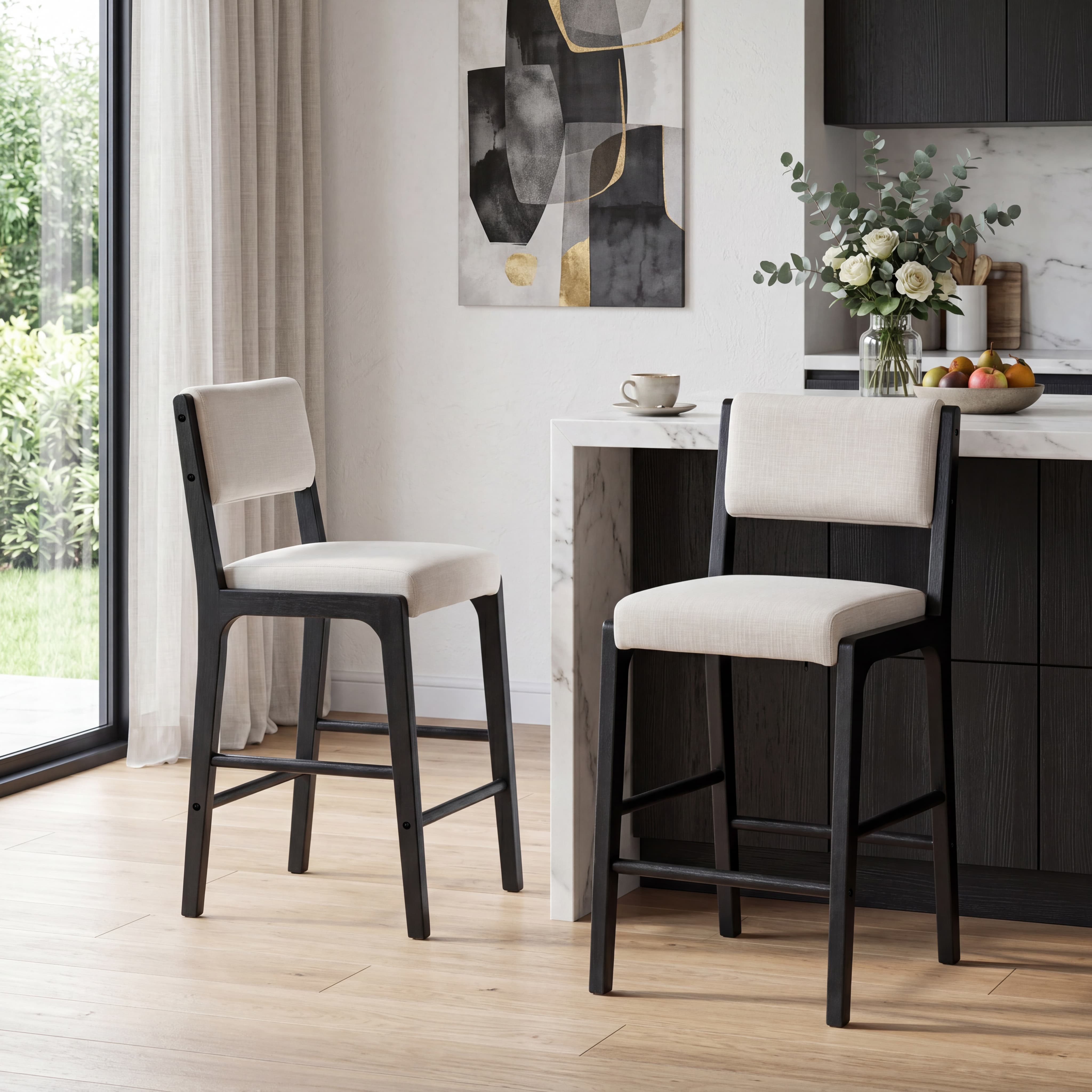 Upholstered Counter Barstools Set of 2 - 5795CS