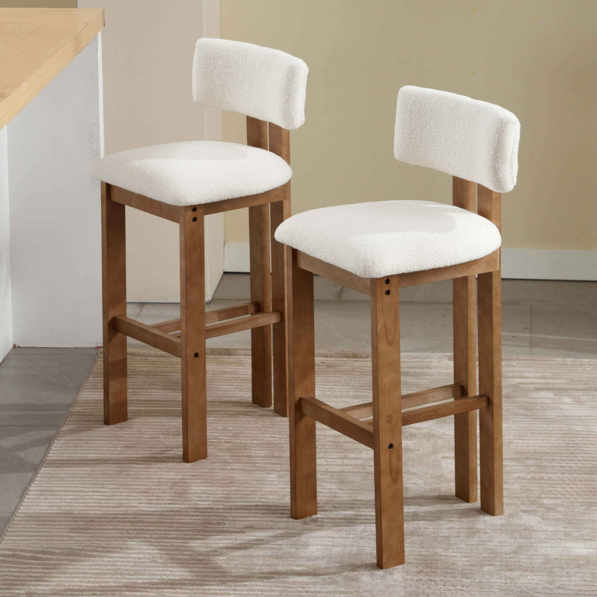 EALSON 26" Farmhouse Counter Stools Set of 2 - 5812CS