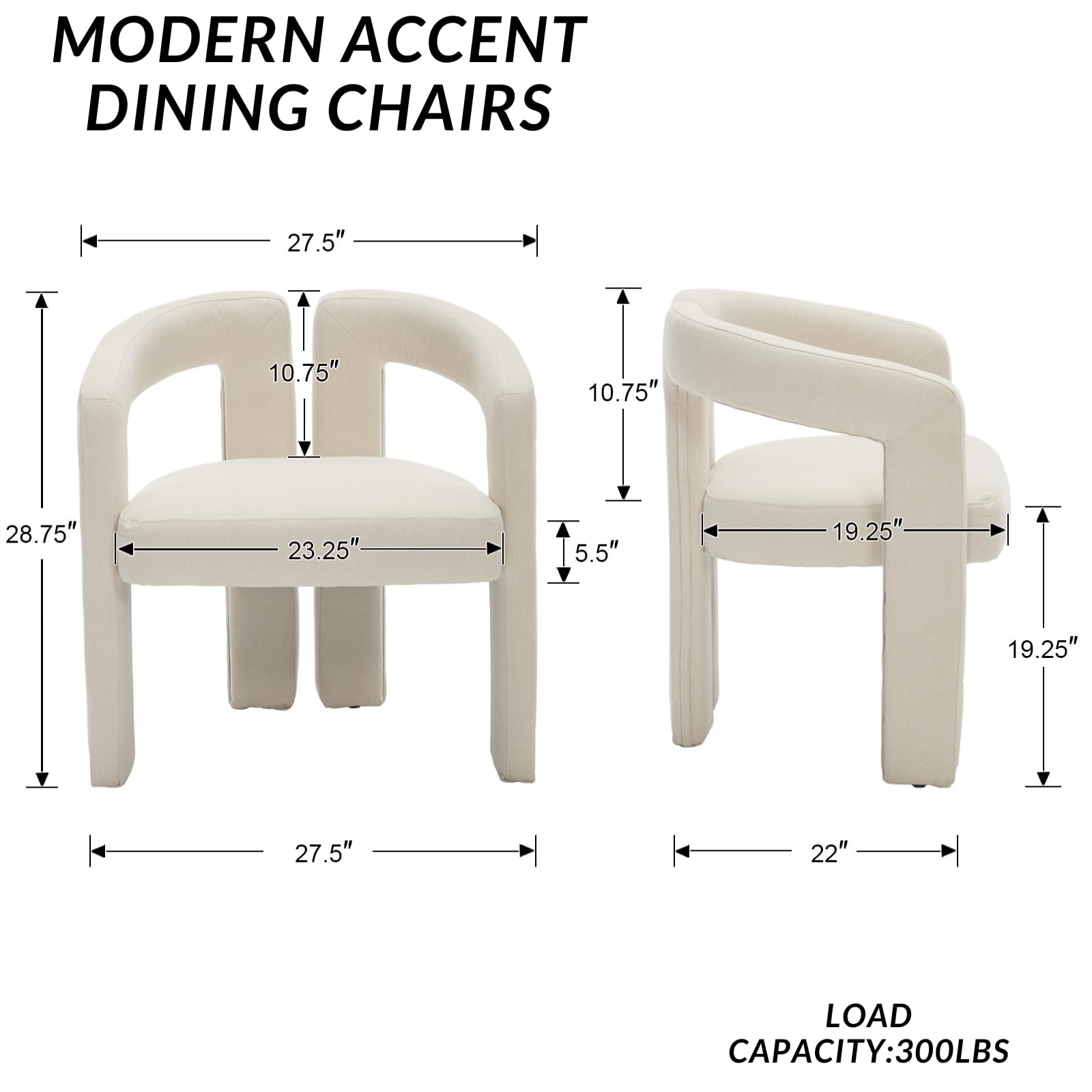 ROCITY Modern Barrel Dining Chair 1 PCS - 10068DC