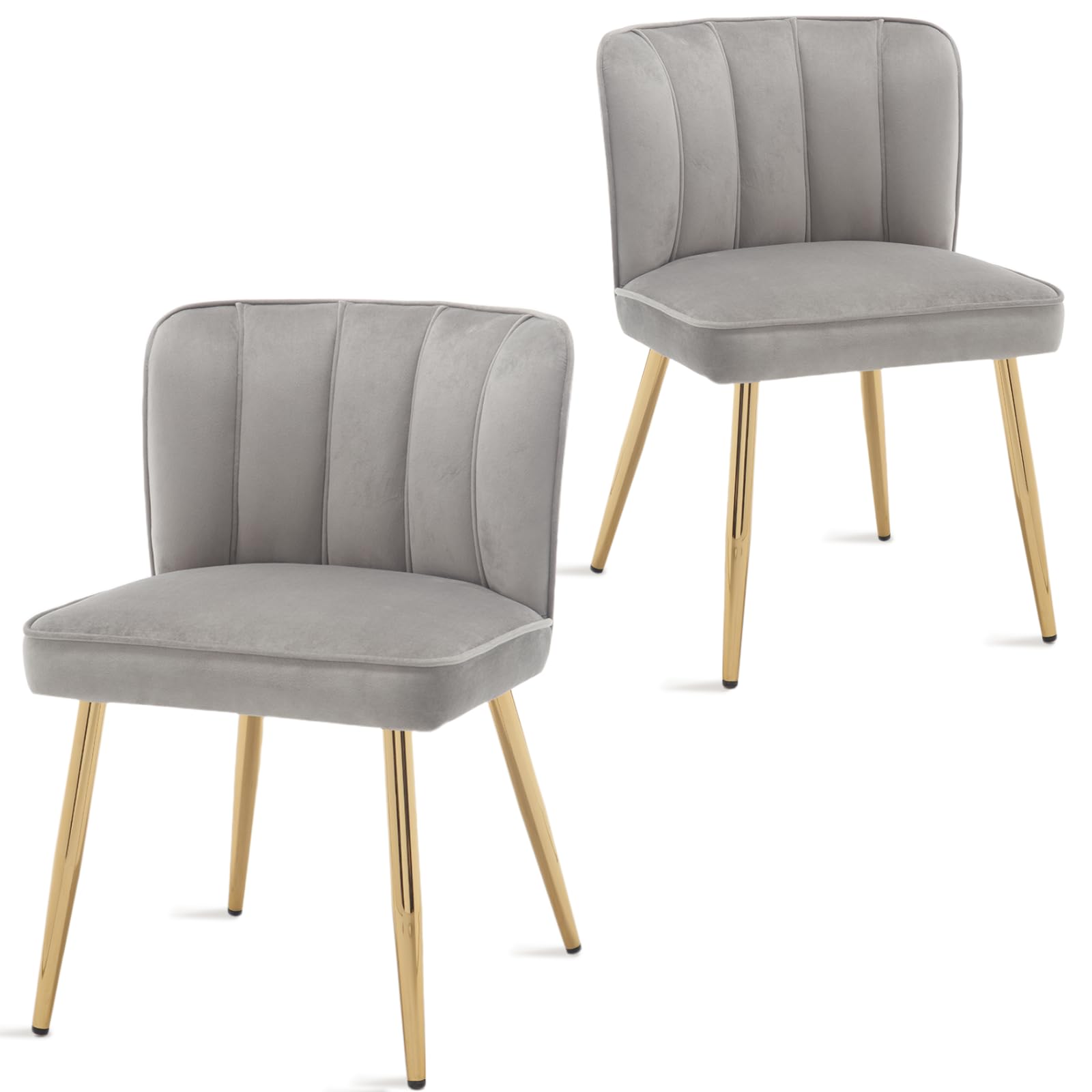 ZH4YOU Modern Velvet Fabric Dining Chairs Set of 2 - 1736