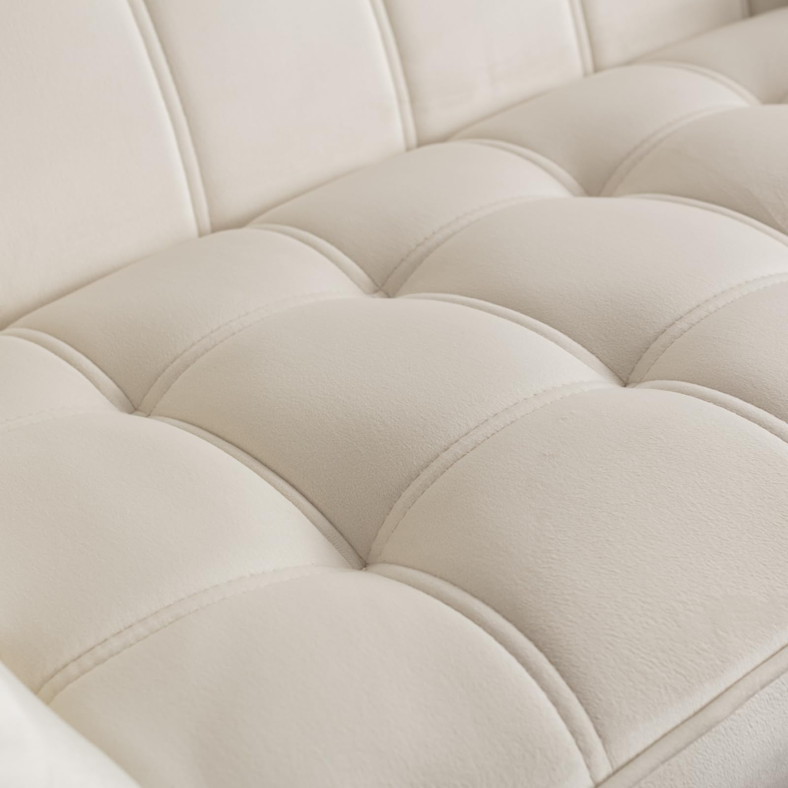 ROCITY 48" Modern Velvet Small Loveseat Sofa - 8904AC