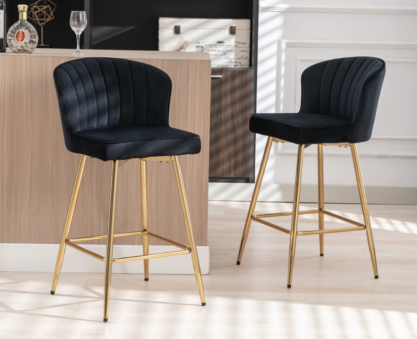 CIMOTA 25.5"H Curved Back Counter Stools Set of 2 - 8684CS