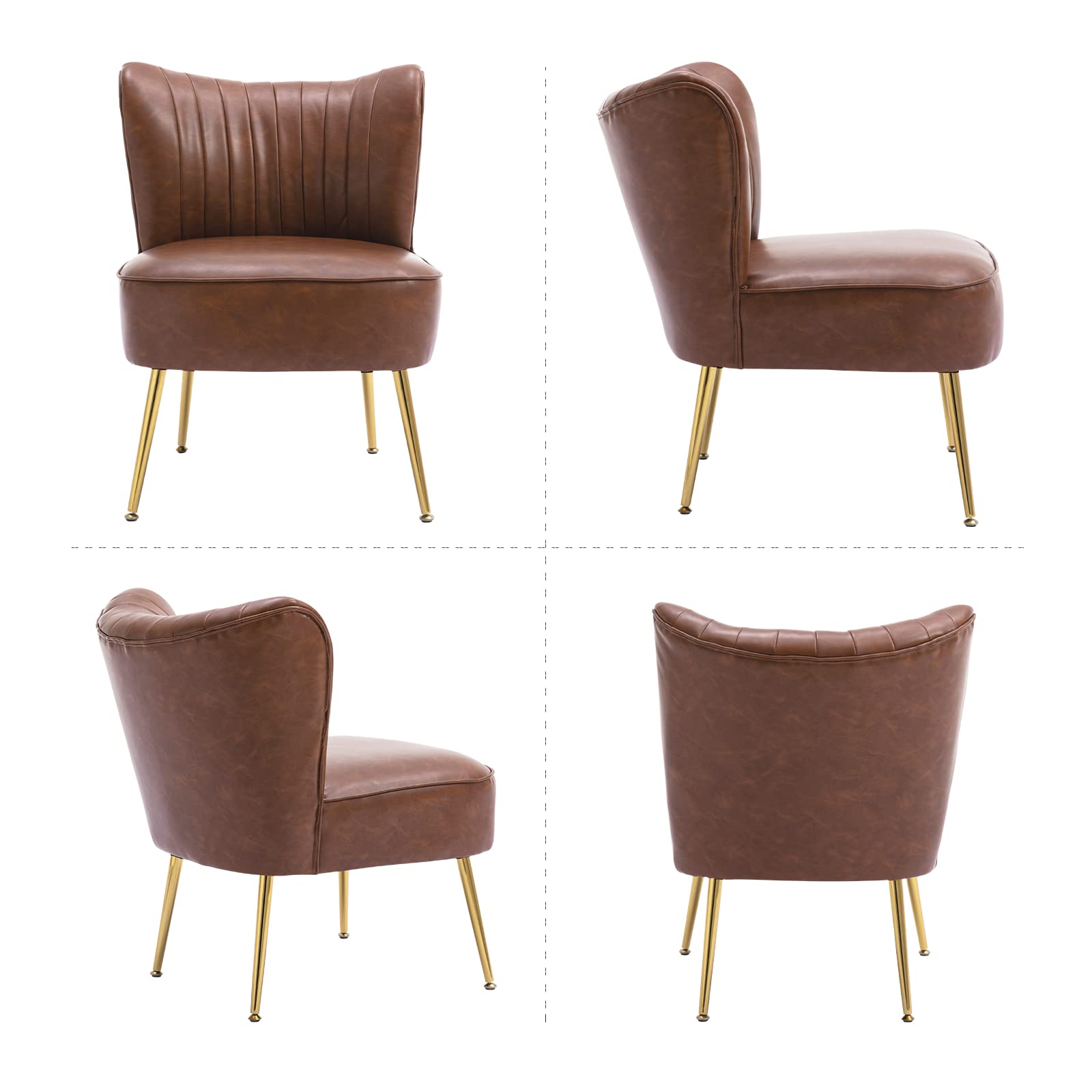 CHICAURA Mid Century Armless Accent Chair Set of 2 - XXX6AC