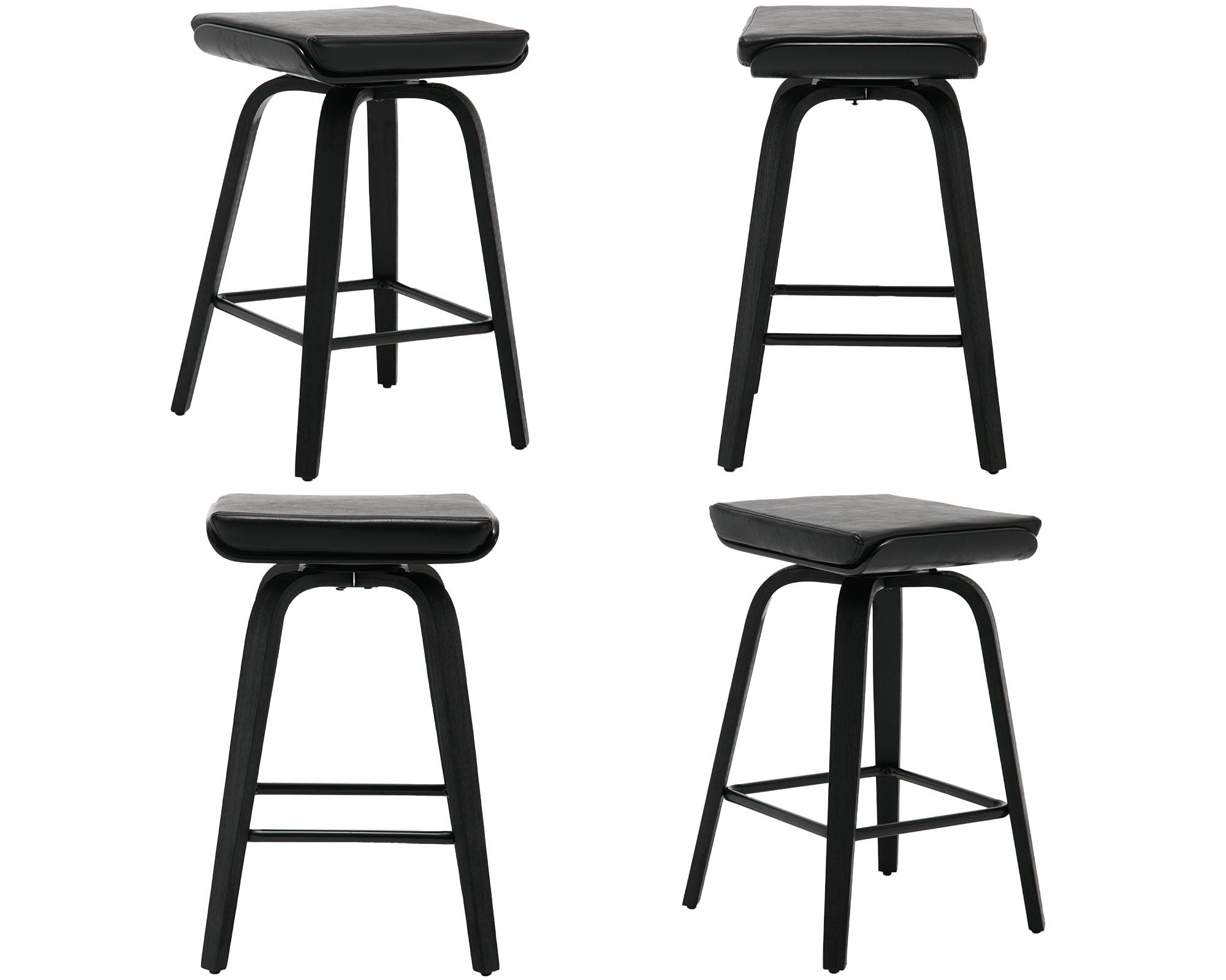 VESCASA 26" Backless Swivel Counter Stools Set of 2 - 1710CS