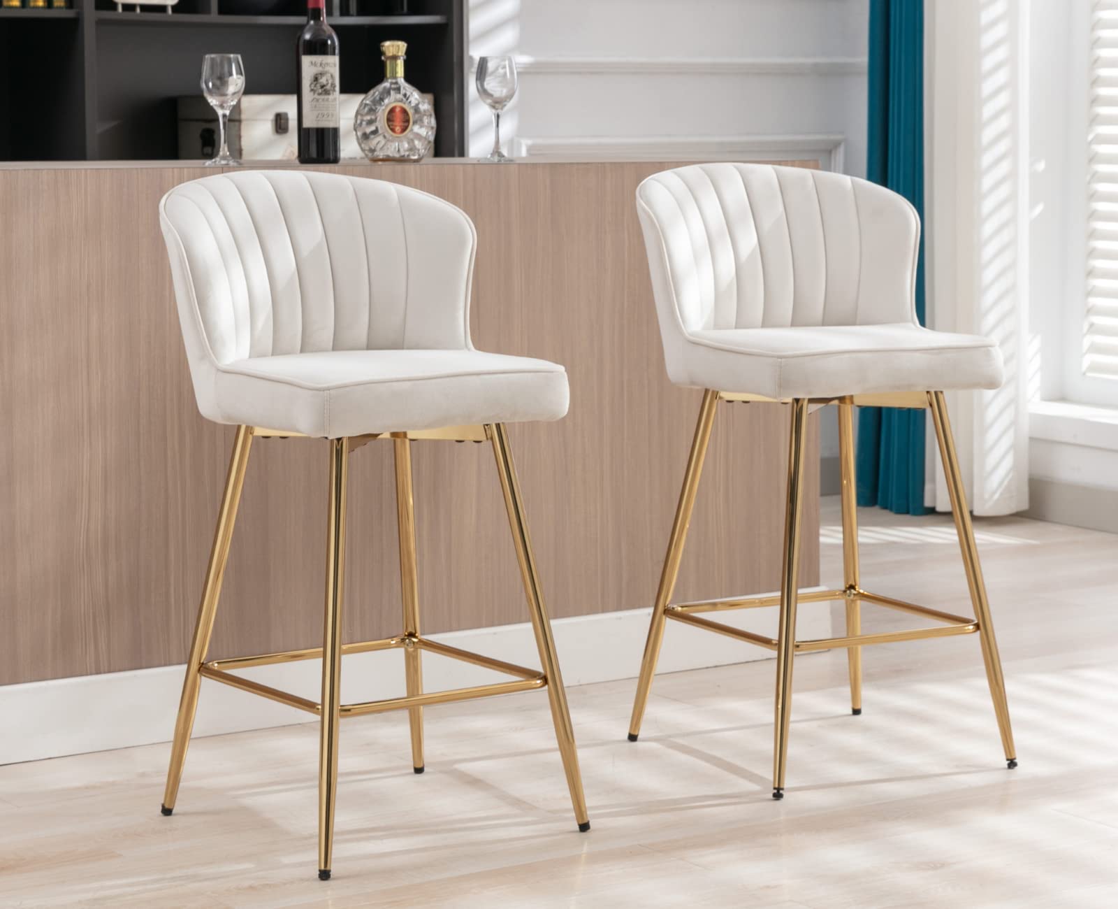 CIMOTA 25.5"H Curved Back Counter Stools Set of 2 - 8684CS
