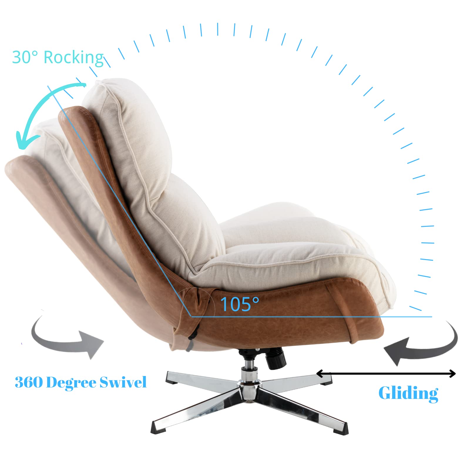 ROCITY Swivel Lounge Accent Chair 1 PCS - 18118AC