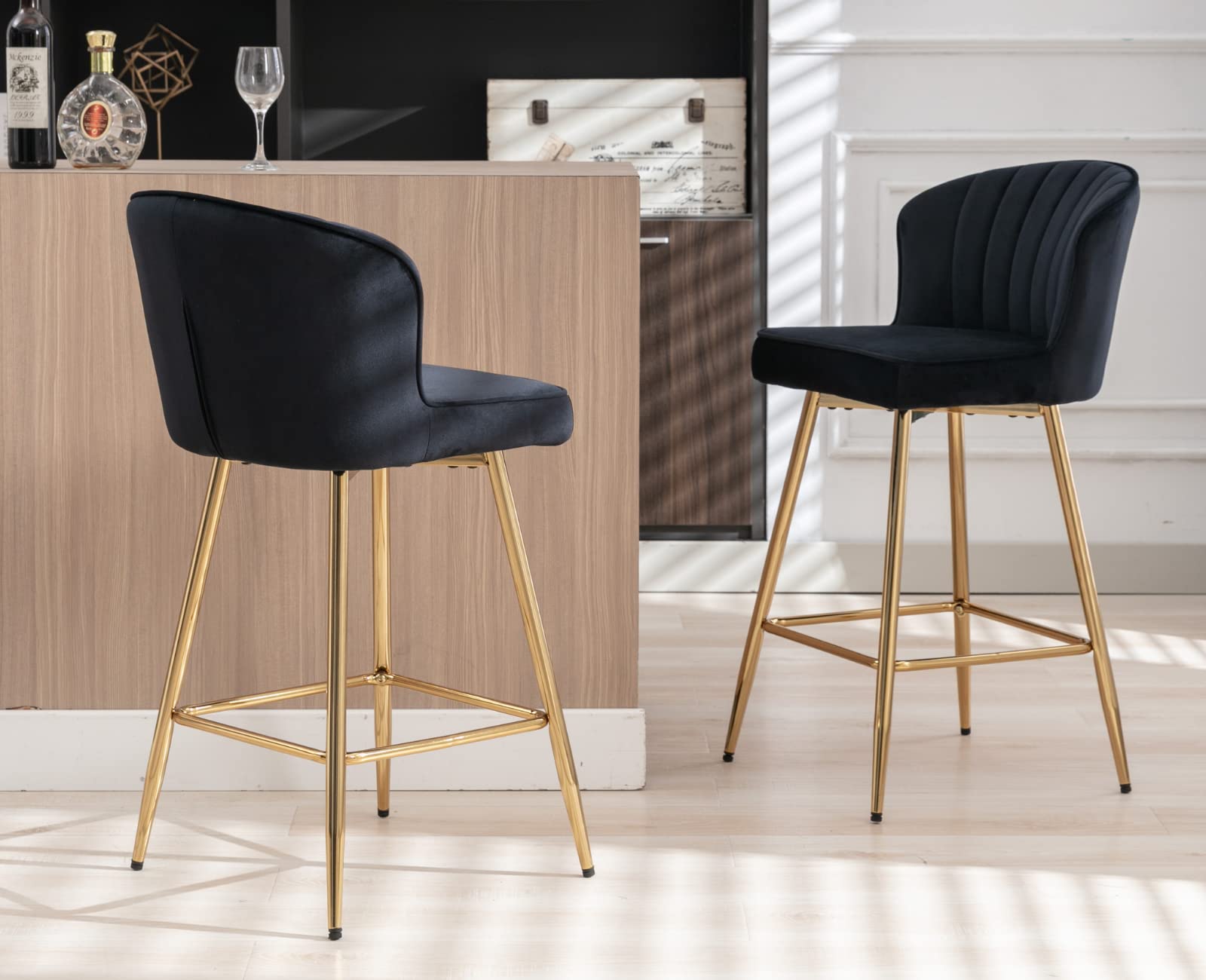 CIMOTA 25.5"H Curved Back Counter Stools Set of 2 - 8684CS