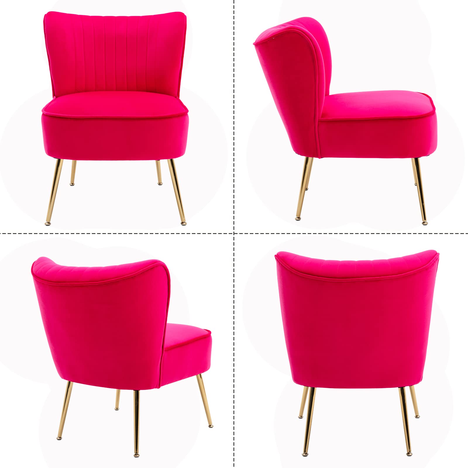 CHICAURA Mid Century Armless Accent Chair Set of 2 - XXX6AC