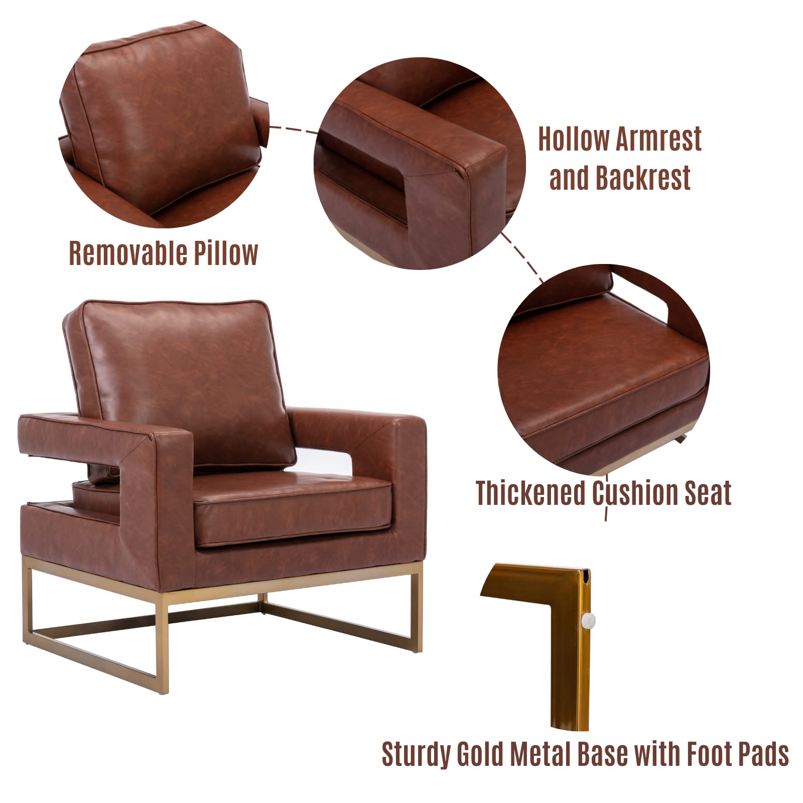 ZH4YOU Elegant Accent Chair 1 PCS - 20530AC