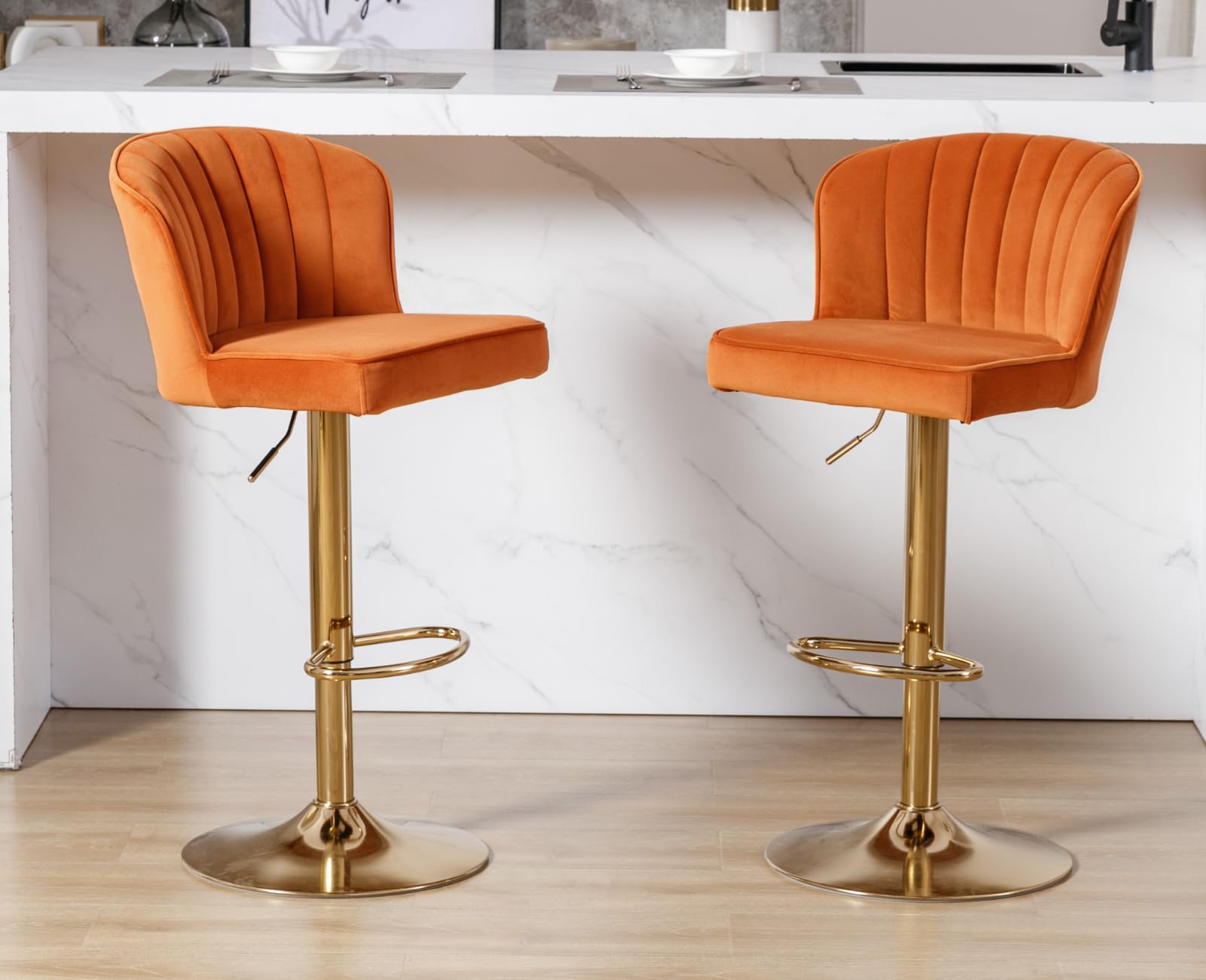 CIMOTA 25.5"H Curved Back Counter Stools Set of 2 - 8684CS