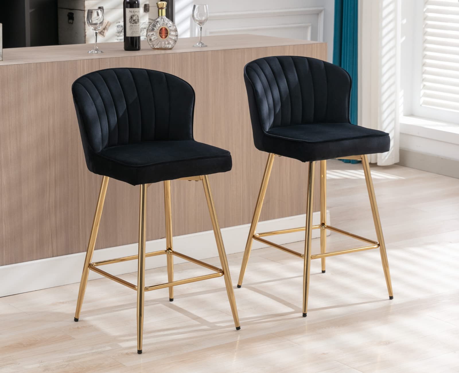 CIMOTA 25.5"H Curved Back Counter Stools Set of 2 - 8684CS