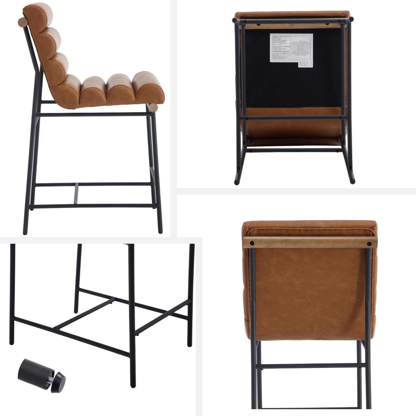 ROCITY 25”H Armless Upholstered Counter Stools Set of 2 - 5793CS