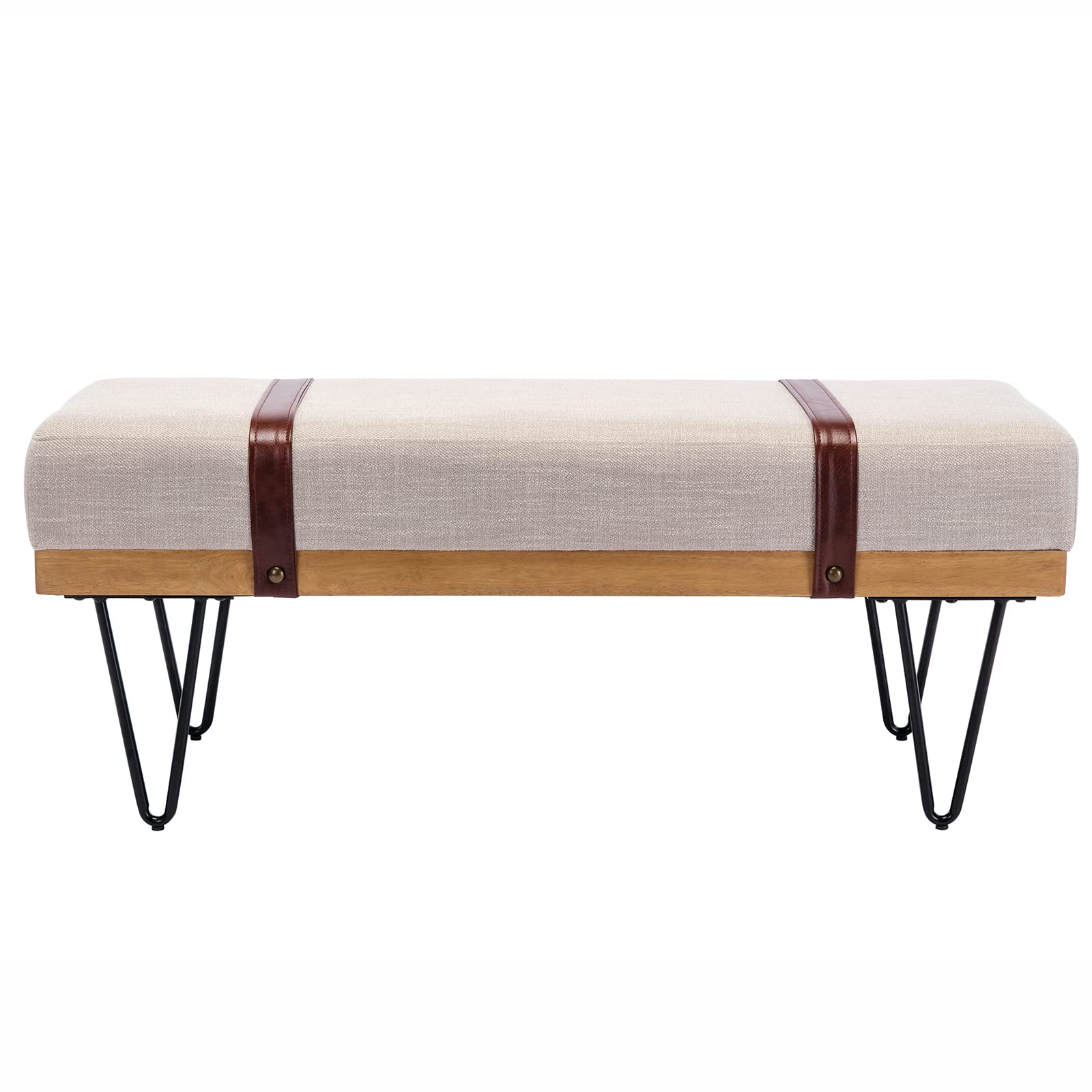 EALSON Industrial Modern Rectangle Ottoman Bench - 2304BH