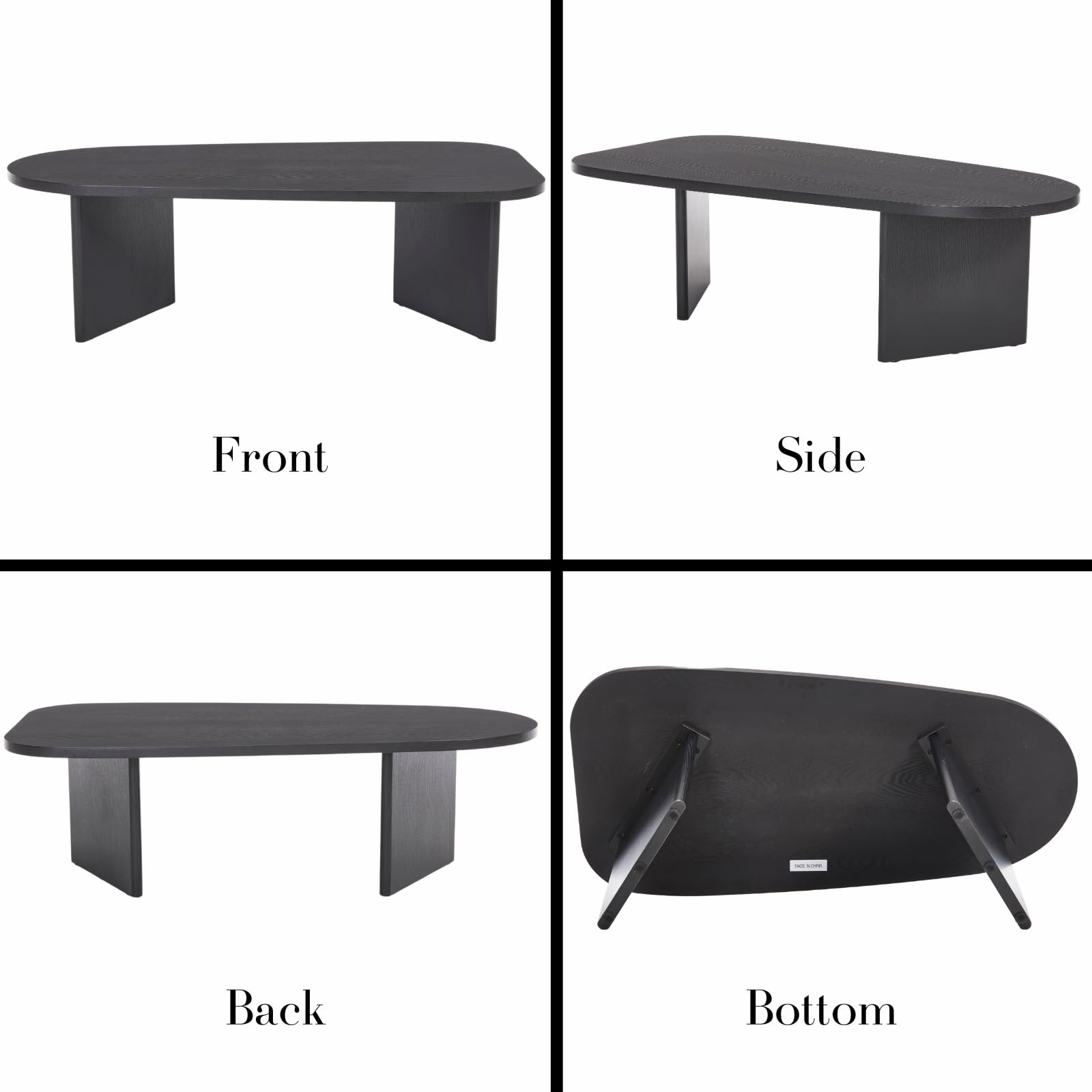 ROCITY Solid Wood Irregular-Shaped Coffee Table - XX150CT