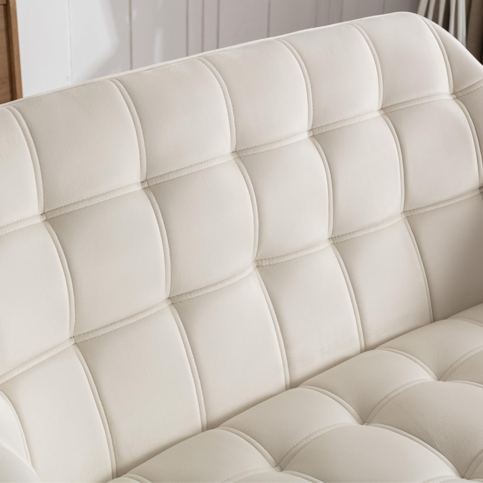 ROCITY 48" Modern Velvet Small Loveseat Sofa - 8904AC